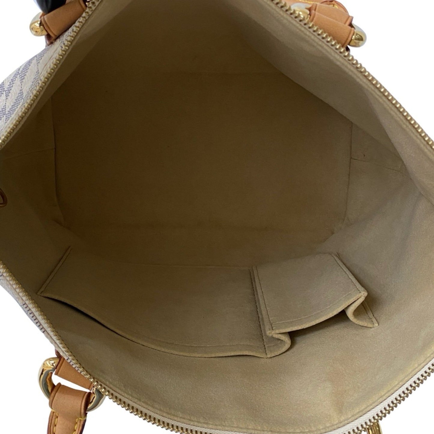 Louis Vuitton Saleya Pm Damier Azur Leather Tote Bag
