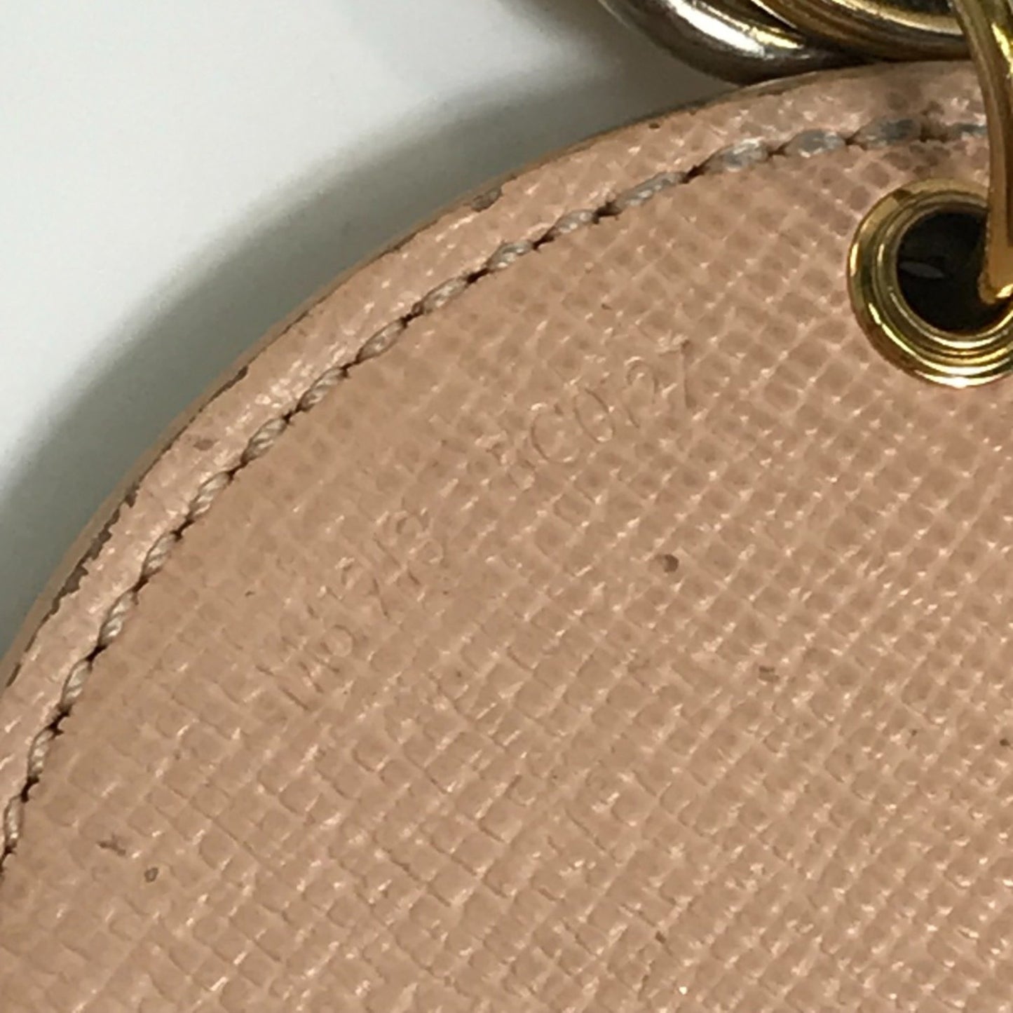 Louis Vuitton M61943 Damier Azur Charm Key Holder White X Pink