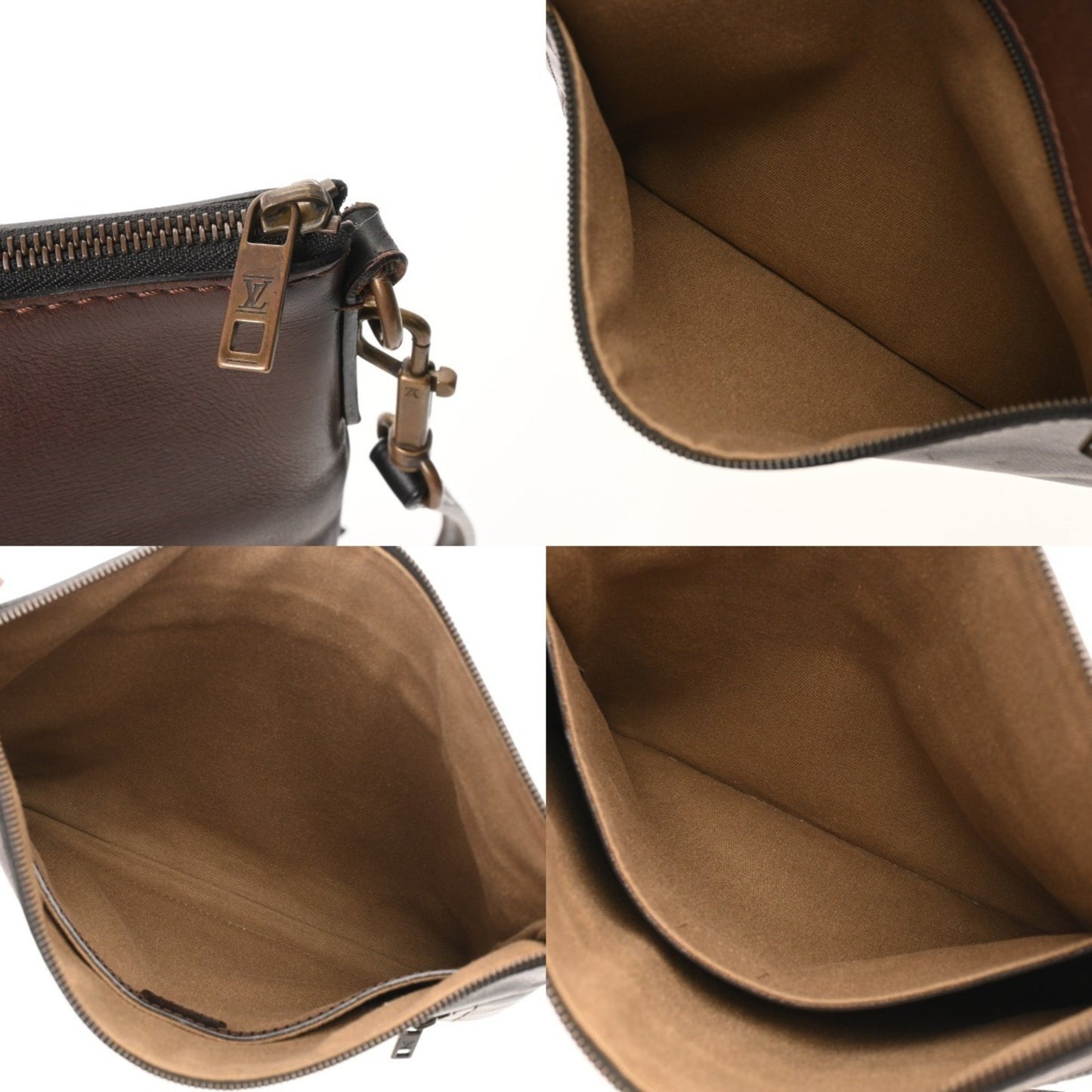 Louis Vuitton Utah Sac Plat Cafe M92073 Men'S Leather Shoulder Bag