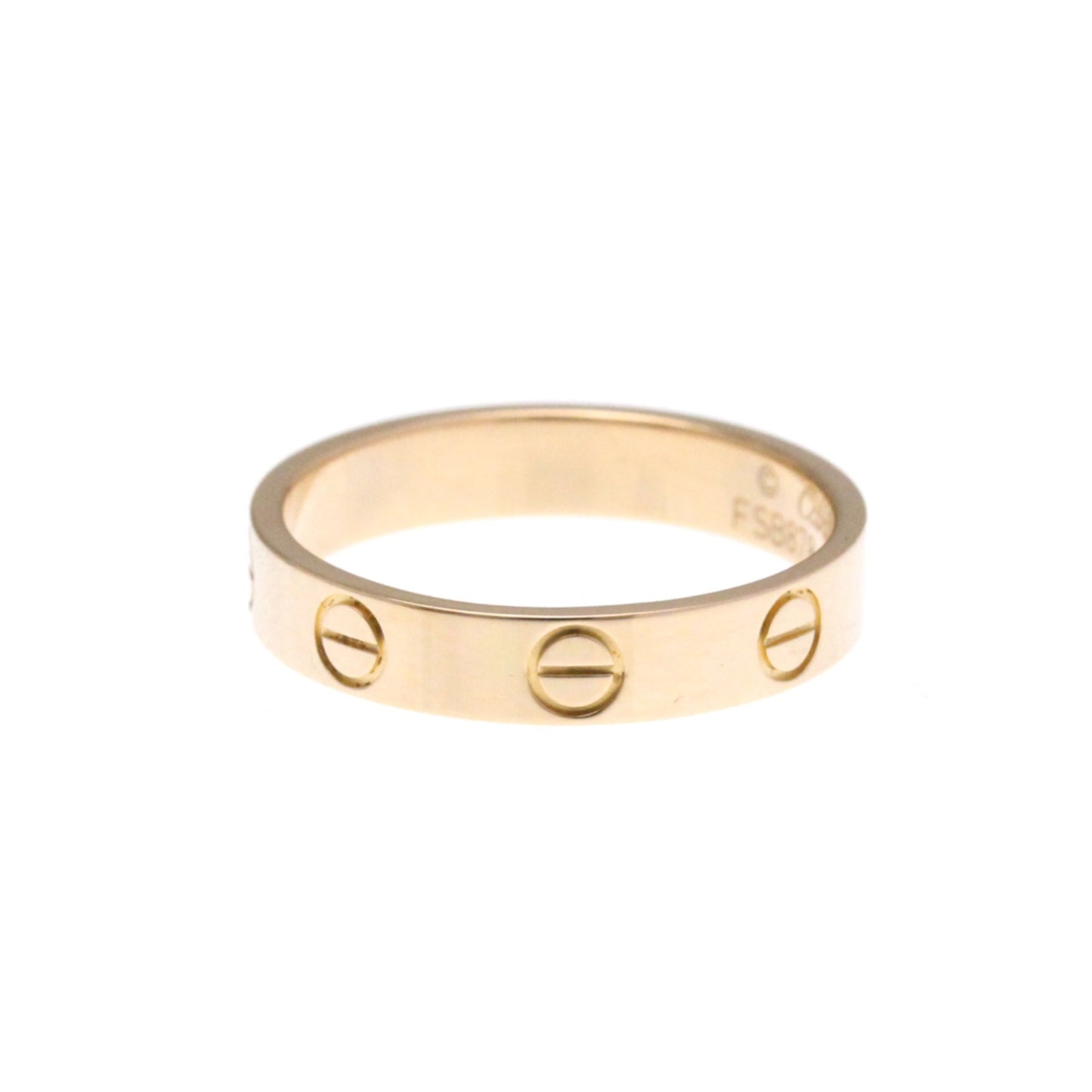 Cartier Mini Love Ring Pink Gold (18K) Fashion No Stone Band Ring Pink Gold