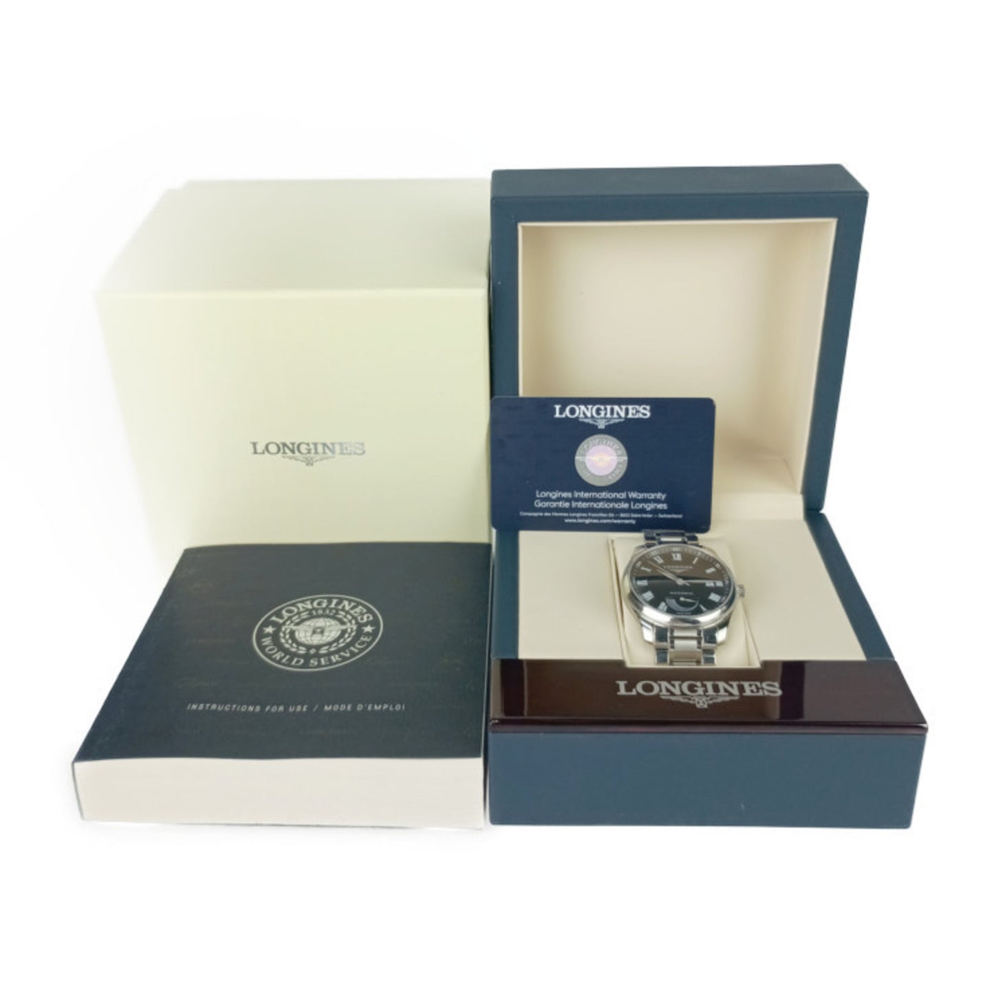 Longines Longines Watch Master Collection Power Reserve L2.908.4.51.6 Silver Black Dial Stainless