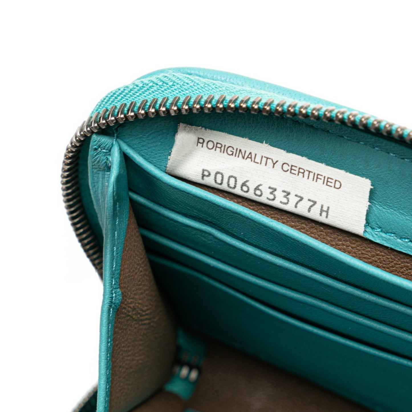 Bottega Veneta Intrecciato Round Zip Long Wallet Emerald Green Leather