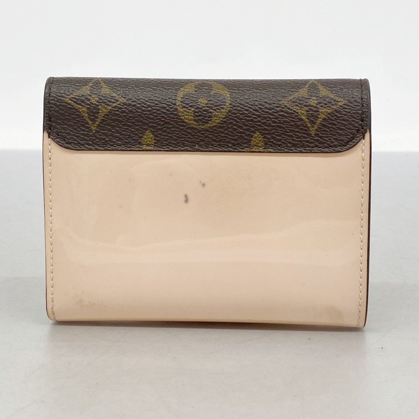 Louis Vuitton Monogram Vernis Portefeuille Cherry Wood Compact Tri-Fold Wallet M61911 Rose Ballerine