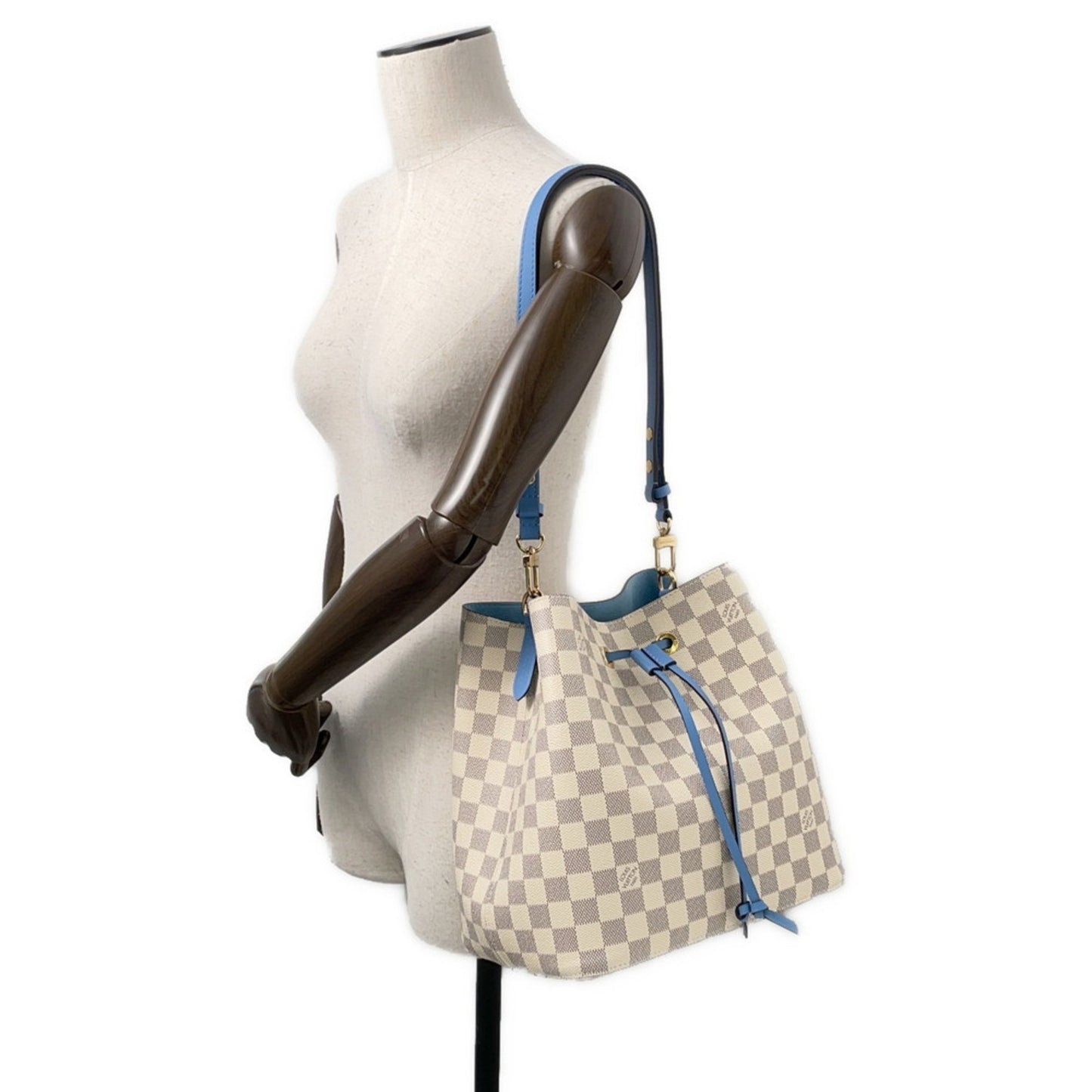 Louis Vuitton Shoulder Bag Damier Azur Neonoe N40153 Louis Vuitton Blue