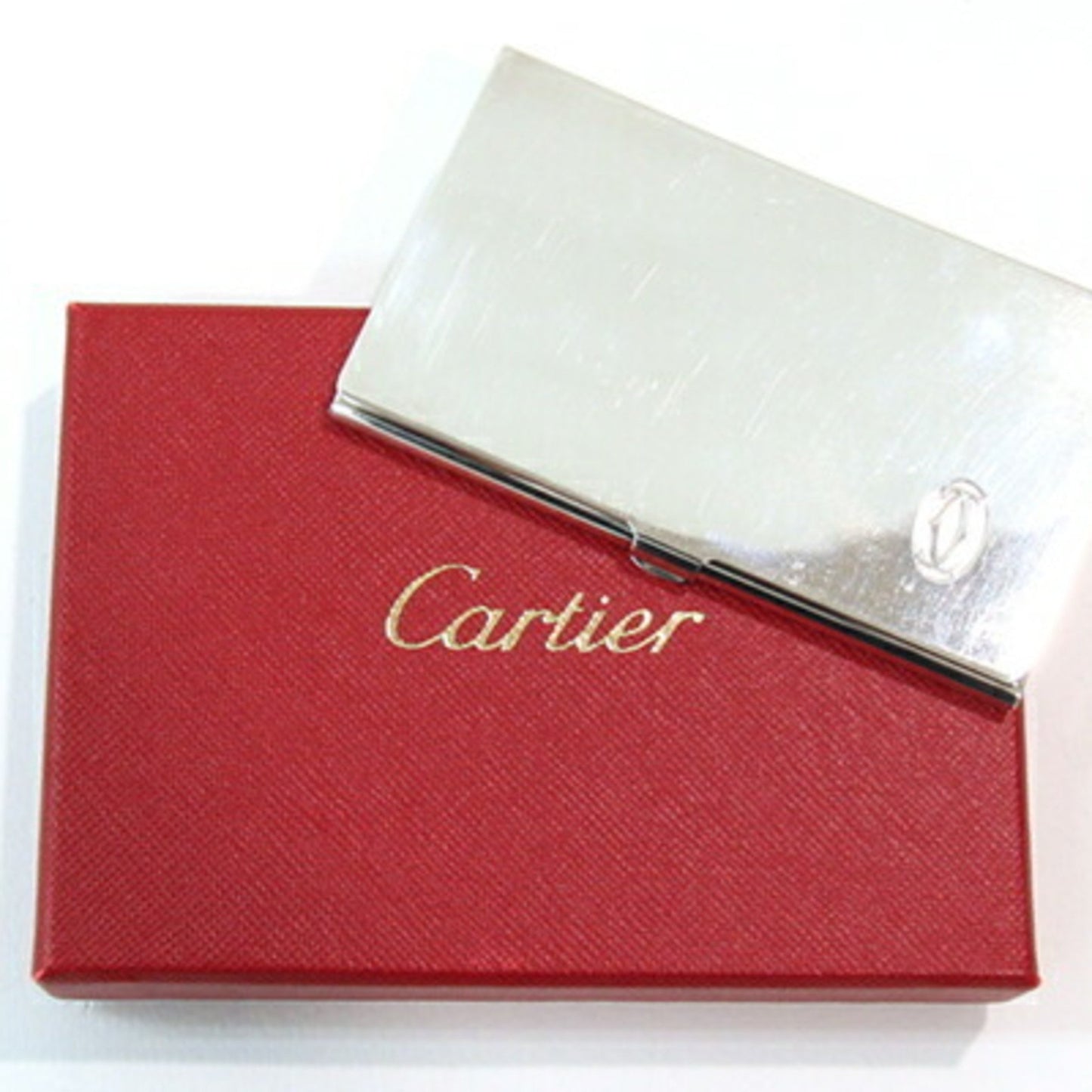 Cartier Business Card Holder T1220284 Silver Sv Sterling 925 Case