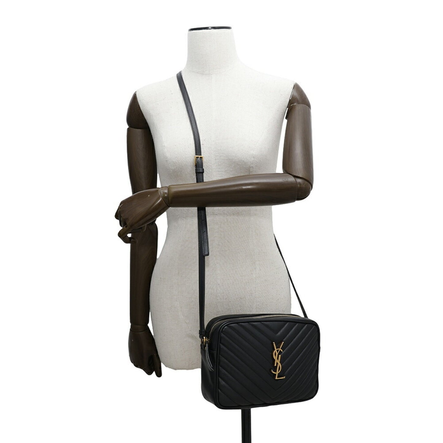 Saint Laurent Shoulder Bag Lou Camera V Stitch Leather 520534 Saint Laurent Paris Black
