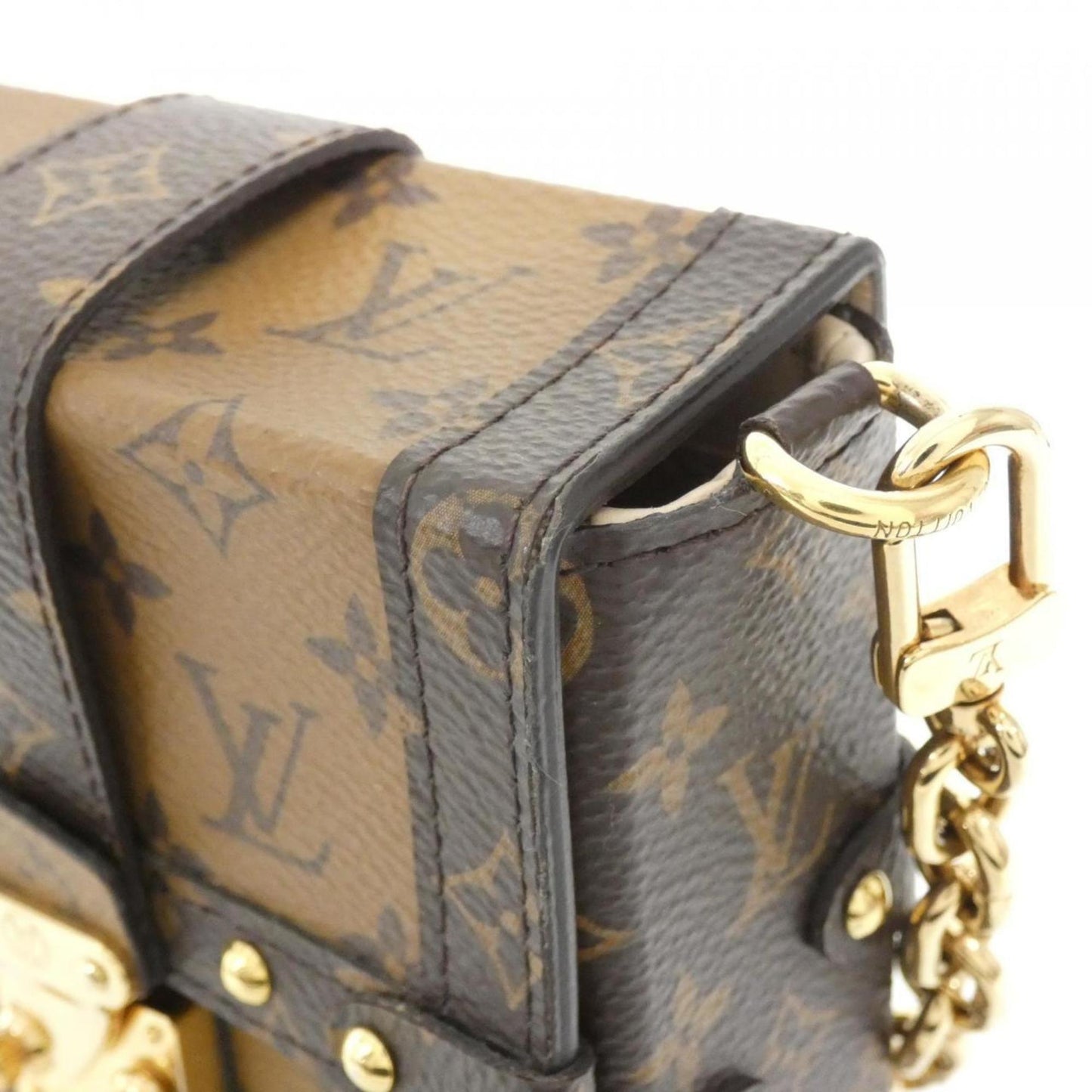 Louis Vuitton Monogram Reverse Pochette Trunk Vertical M67873 Handbag