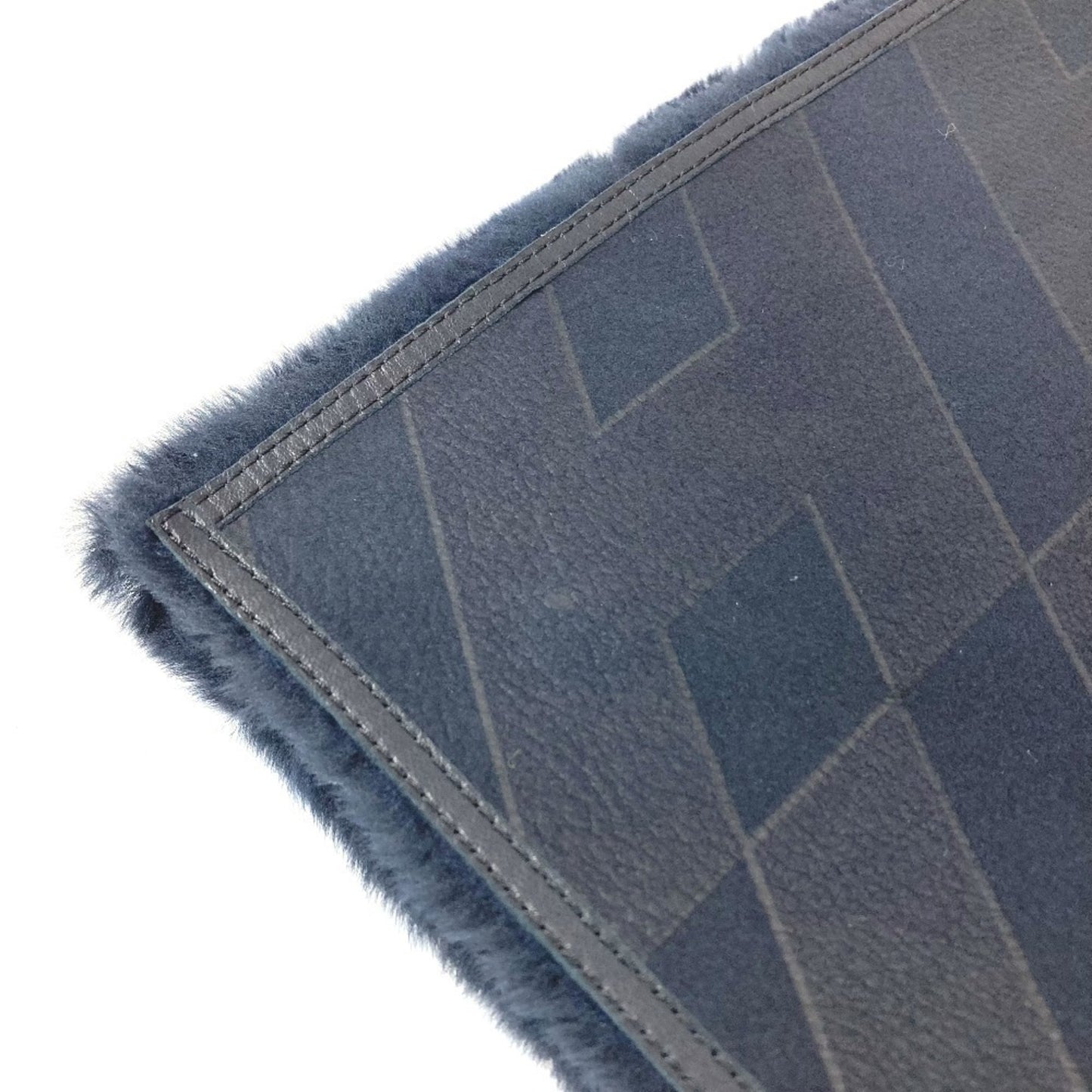 Hermes Leather Fur Shawl Stole Scarf