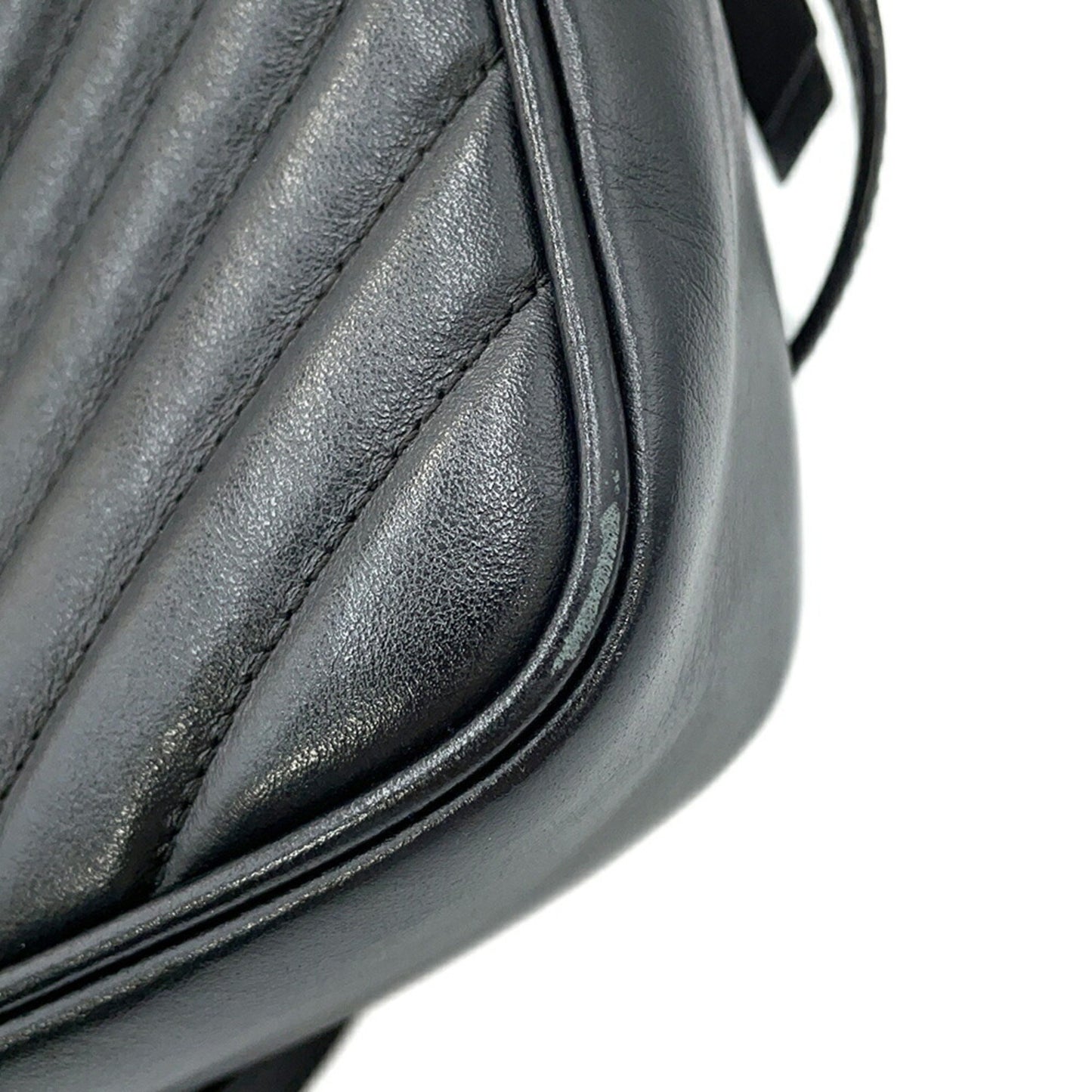 Saint Laurent Shoulder Bag Lou Camera V Stitch Leather 520534 Saint Laurent Paris Black