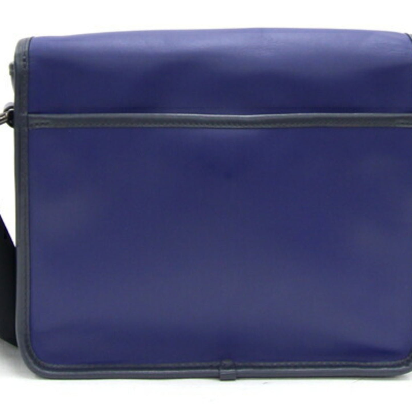 Coach Shoulder Bag Heritage Map C2907 Navy Blue Leather