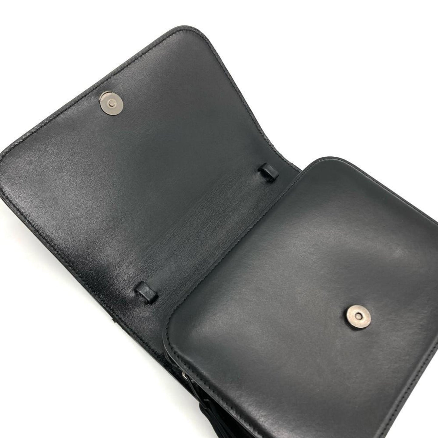 Balenciaga B Shoulder Bag Leather 592898 Black