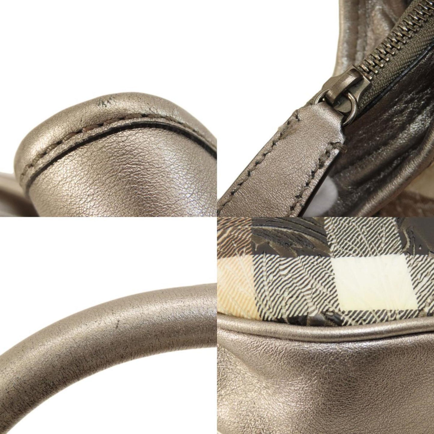 Burberry Nova Check Flower Embossed Handbag
