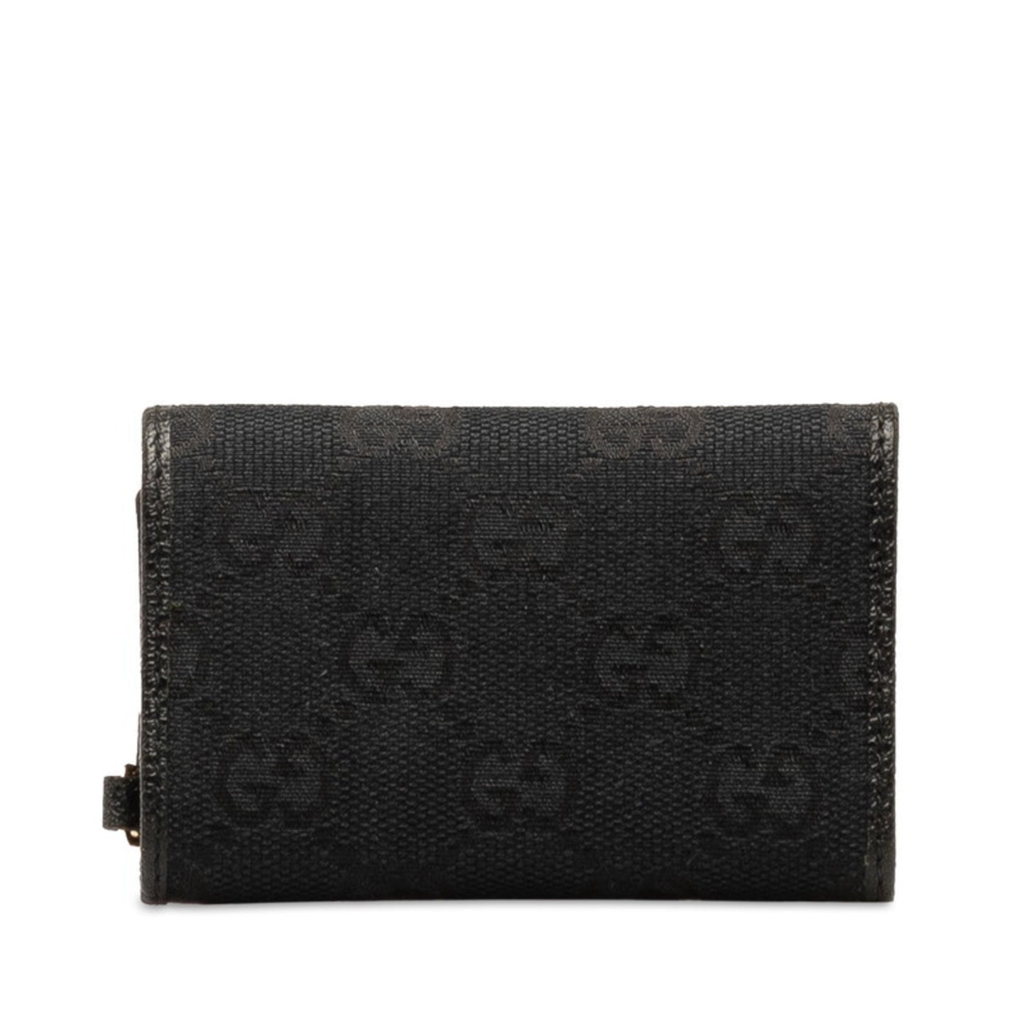 Gucci Gg Canvas 6-Ring Key Case 154184 Black Leather