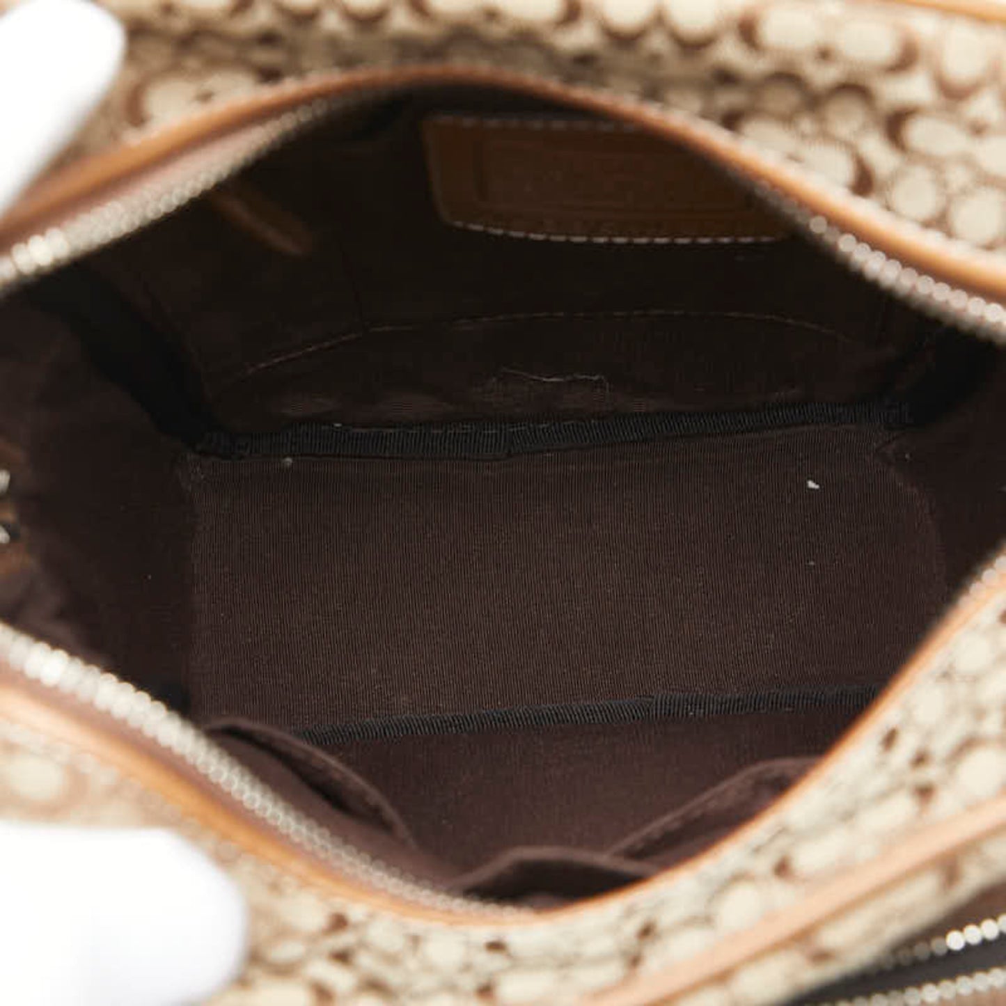 Coach Mini Signature Crossbody Shoulder Bag In Beige