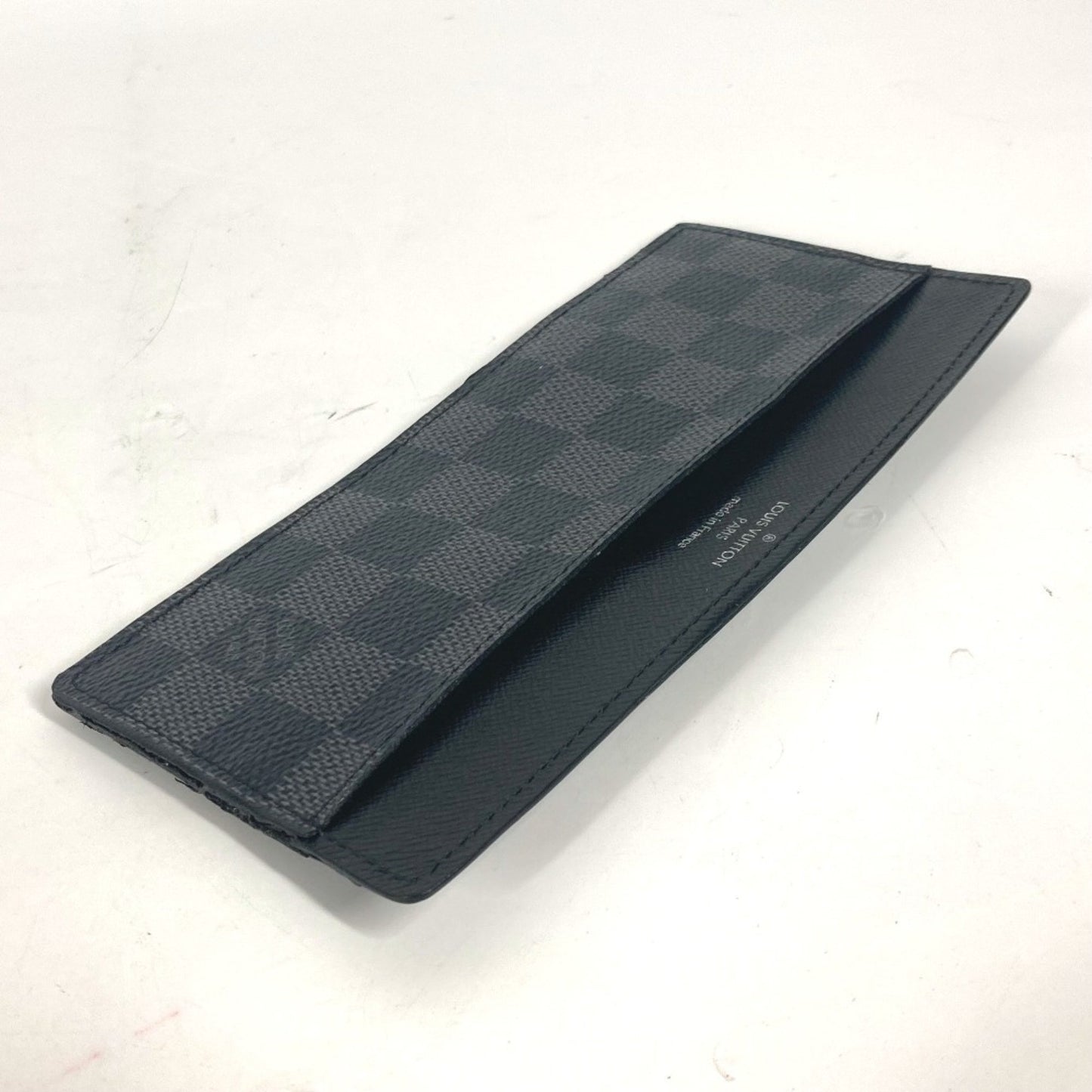 Louis Vuitton N63084 Damier Graphite Card Case Only Business Card Holder Card Case Black