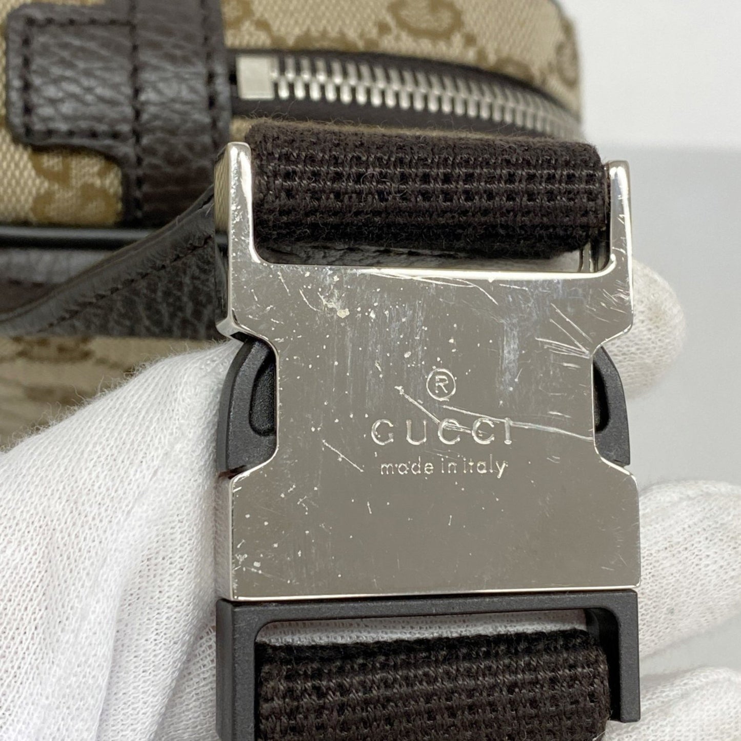 Gucci Waist Bag Gg Canvas 449174 Brown