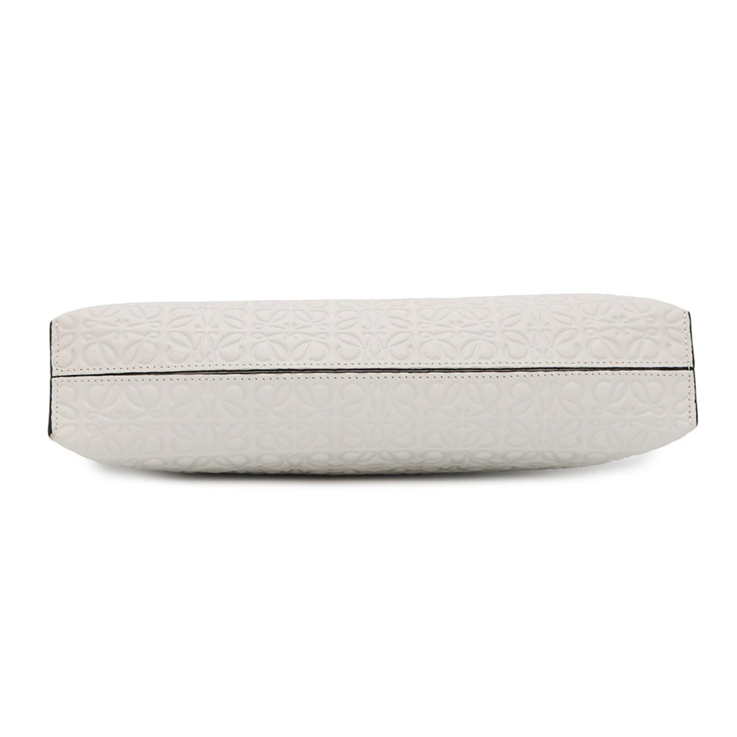 Loewe Clutch Bag Anagram Repeat T Pouch Leather 107.55.K36 White