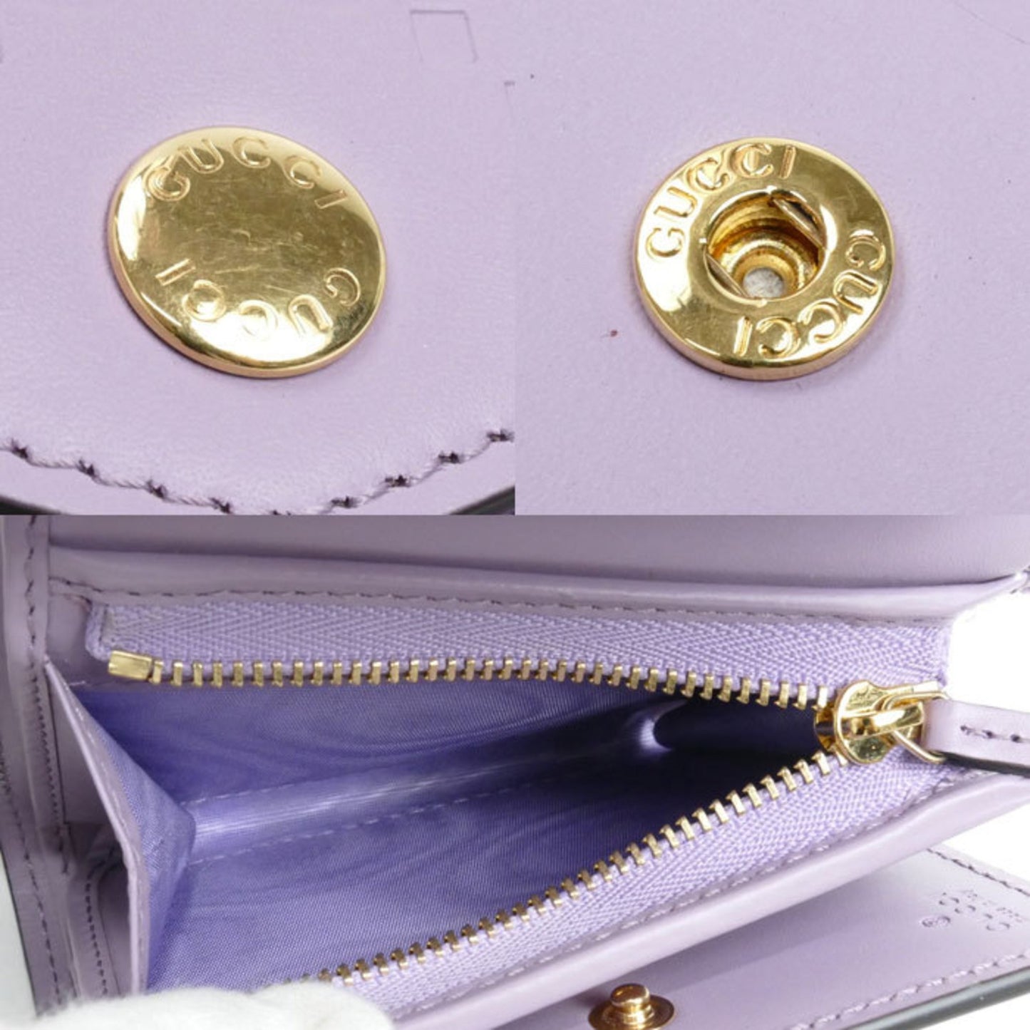 Gucci Gg Medium Wallet Tri-Fold Lilac 772793 Aac1Q 5236