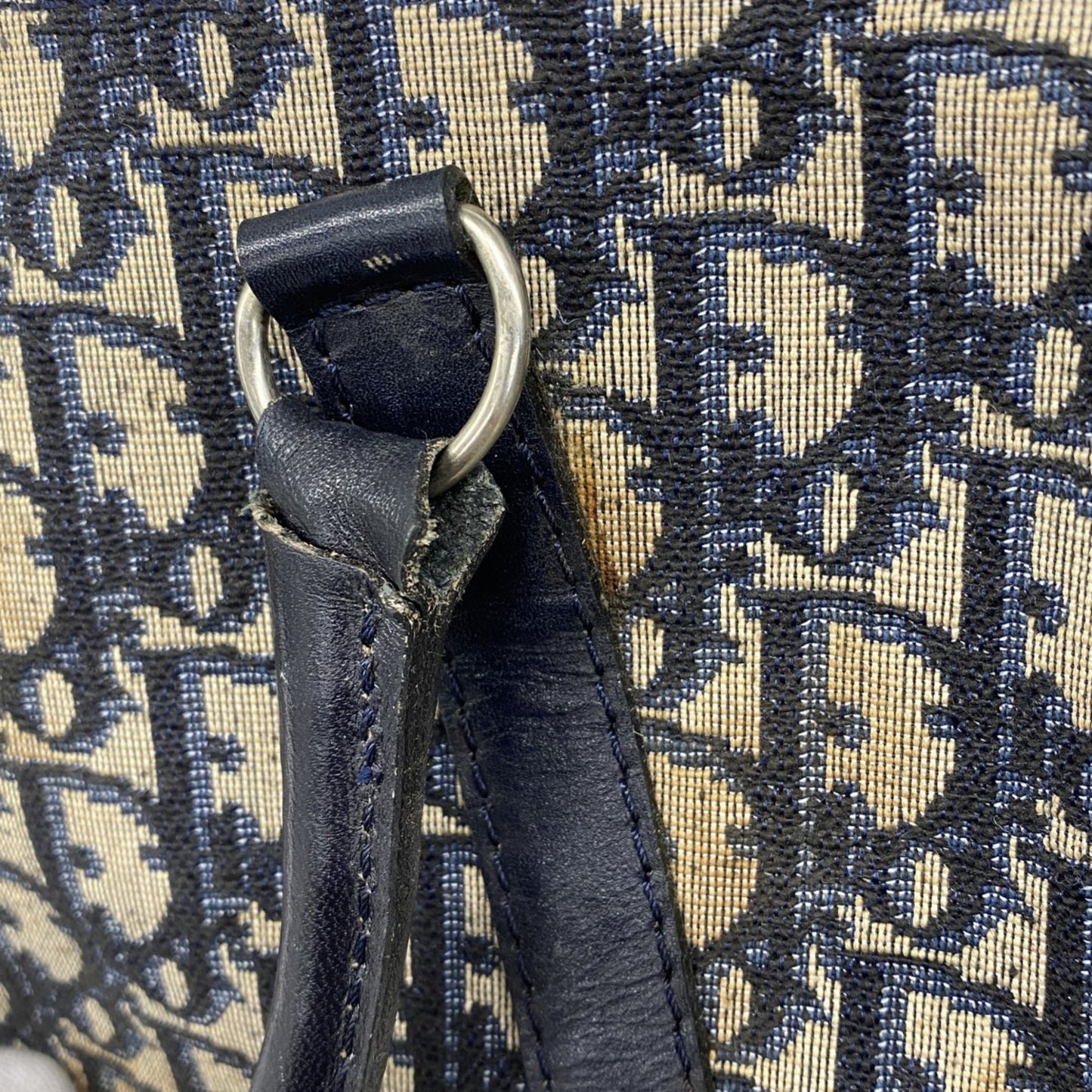 Christian Dior Trotter Canvas Handbag Navy