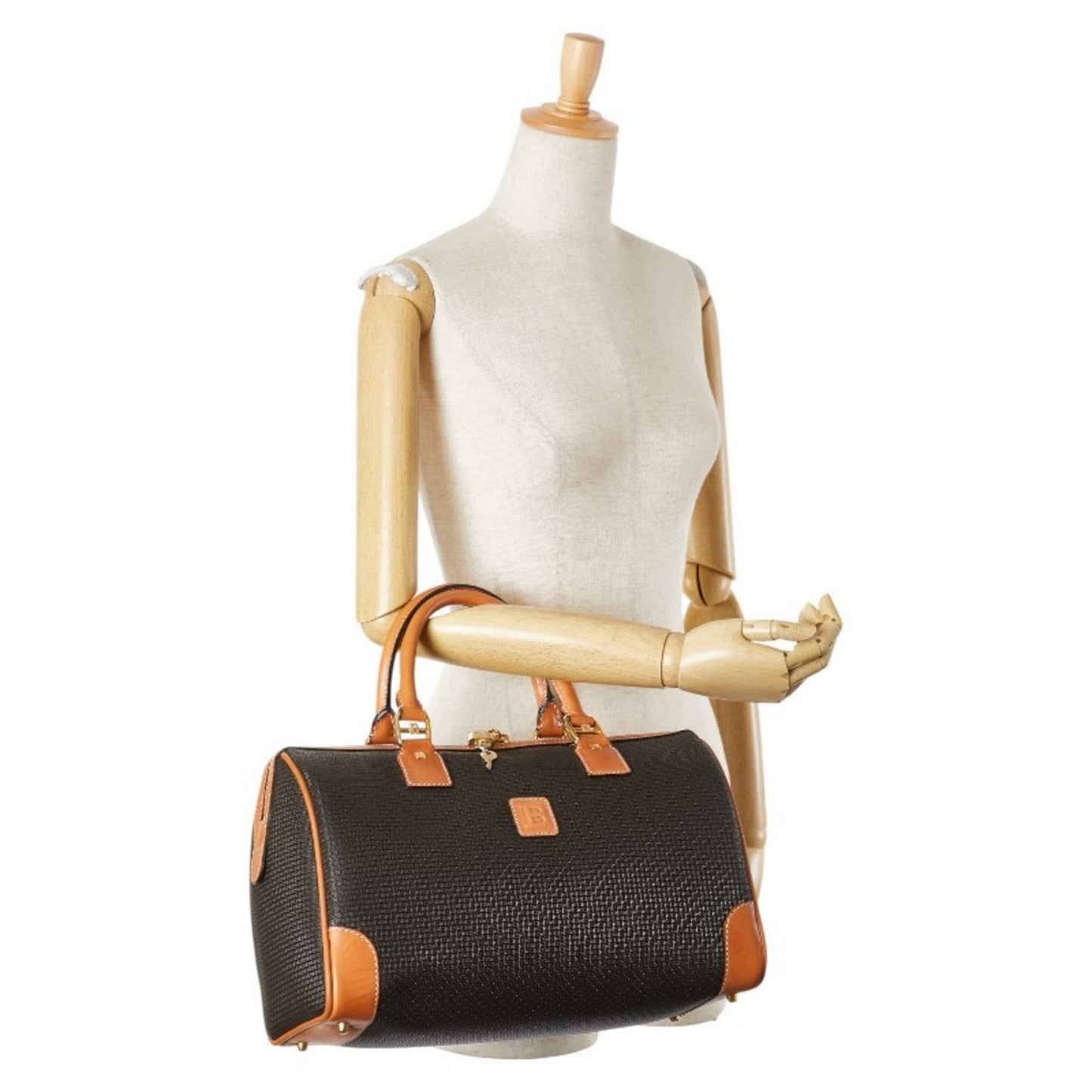 Bally Logo Handbag/Boston Bag In Brown Leather