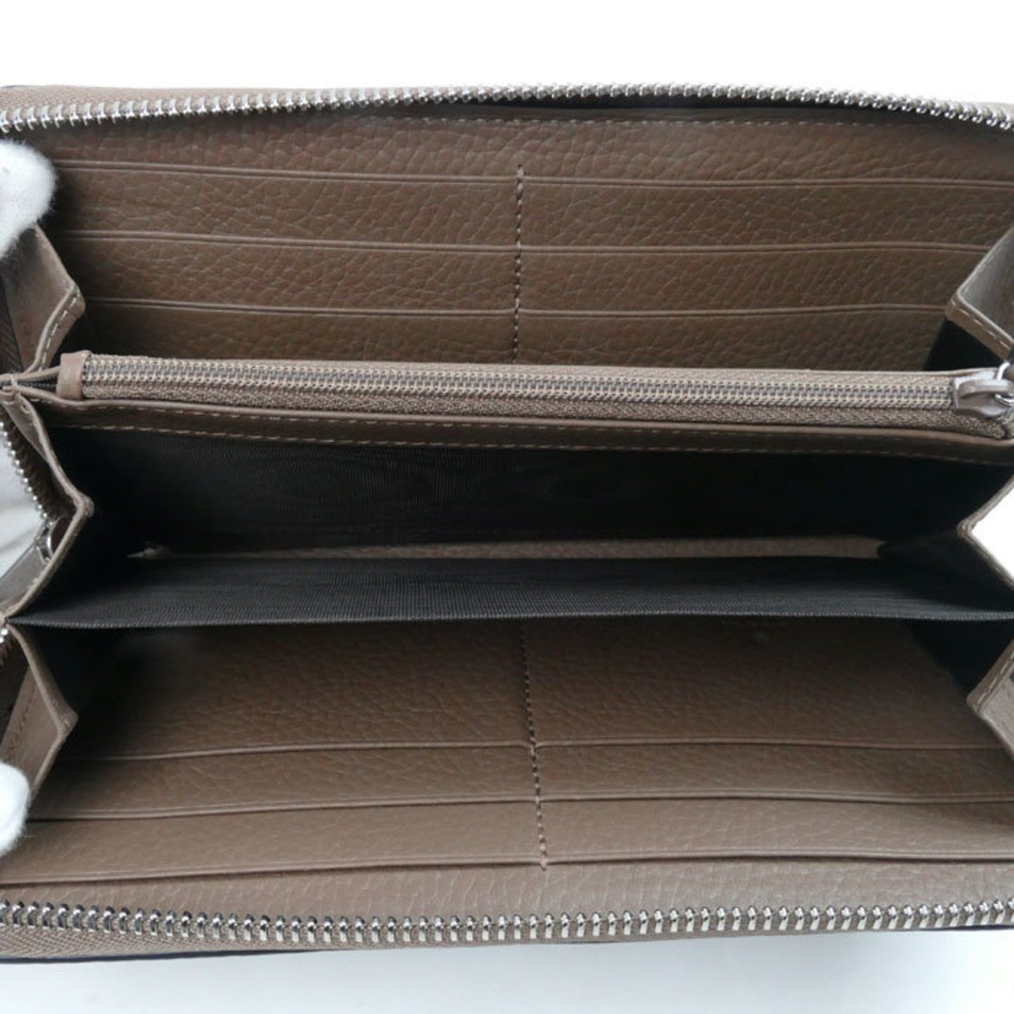 Gucci Jumbo Gg Zip Around Long Wallet Round Taupe 739484