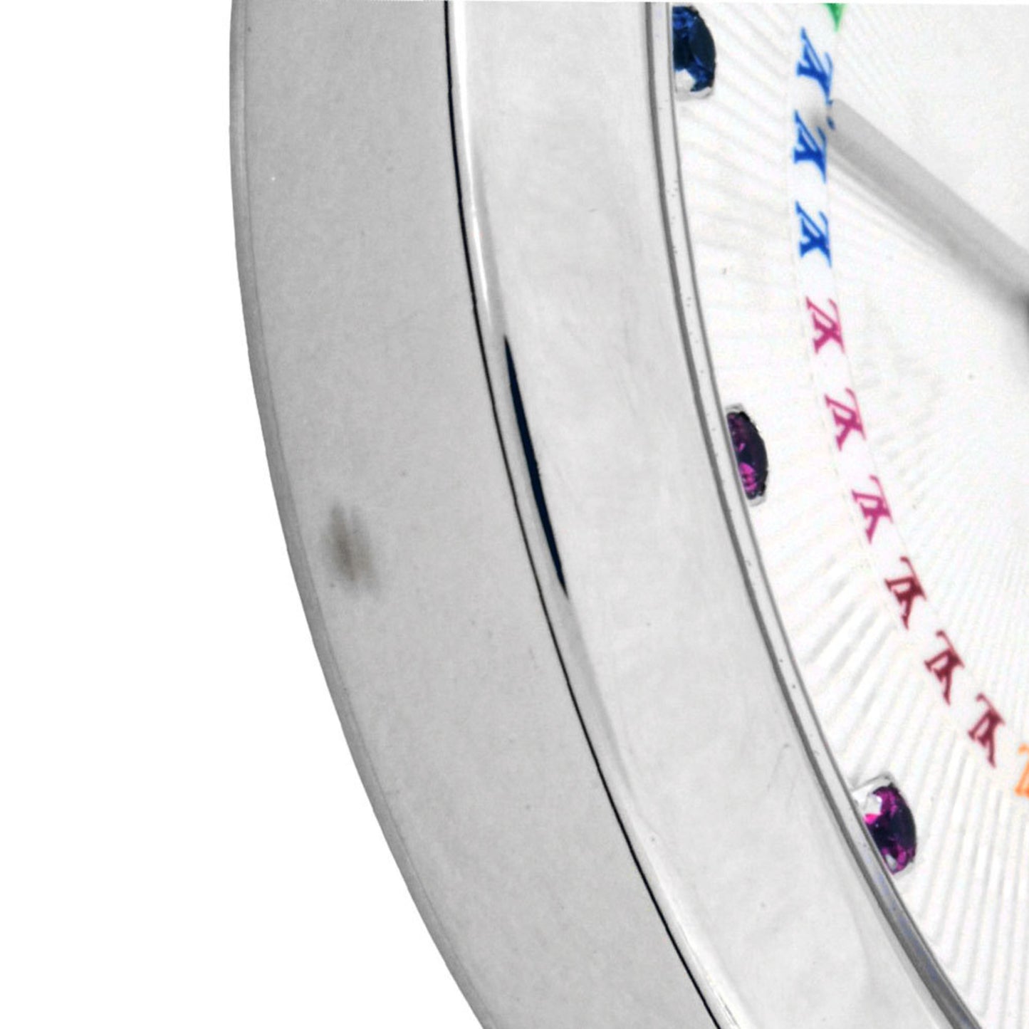 Louis Vuitton Louis Vuitton Qa159Z Tambour Mm Rainbow Watch Quartz Silver Dial Multicolor Ss