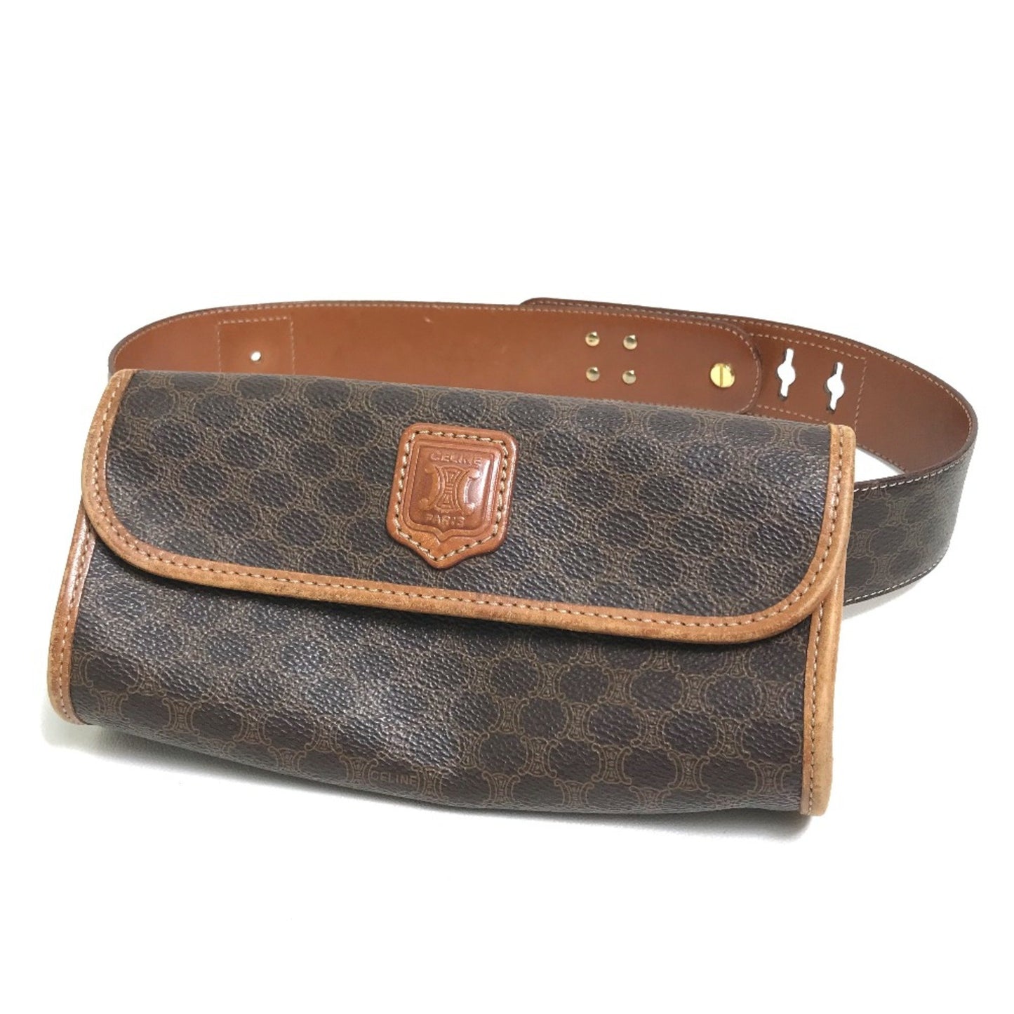 Celine Bag 2Way Cluch Bag Waist Pouch Brown