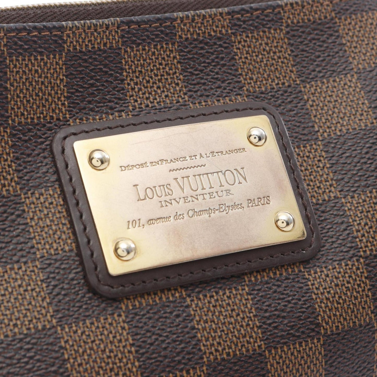 Louis Vuitton Eva Handbag Coated Canvas Leather Damier