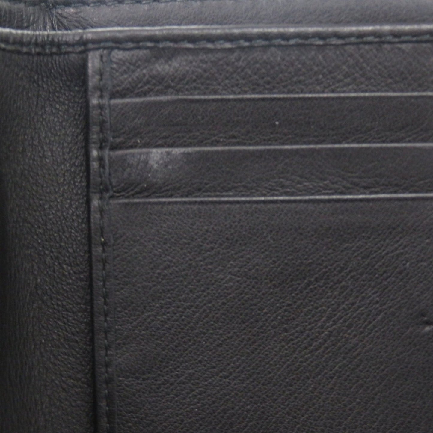 Christian Dior Dior Cannage Logo Charm Patent Leather/Enamel Black Bifold Wallet With Gold Hardware