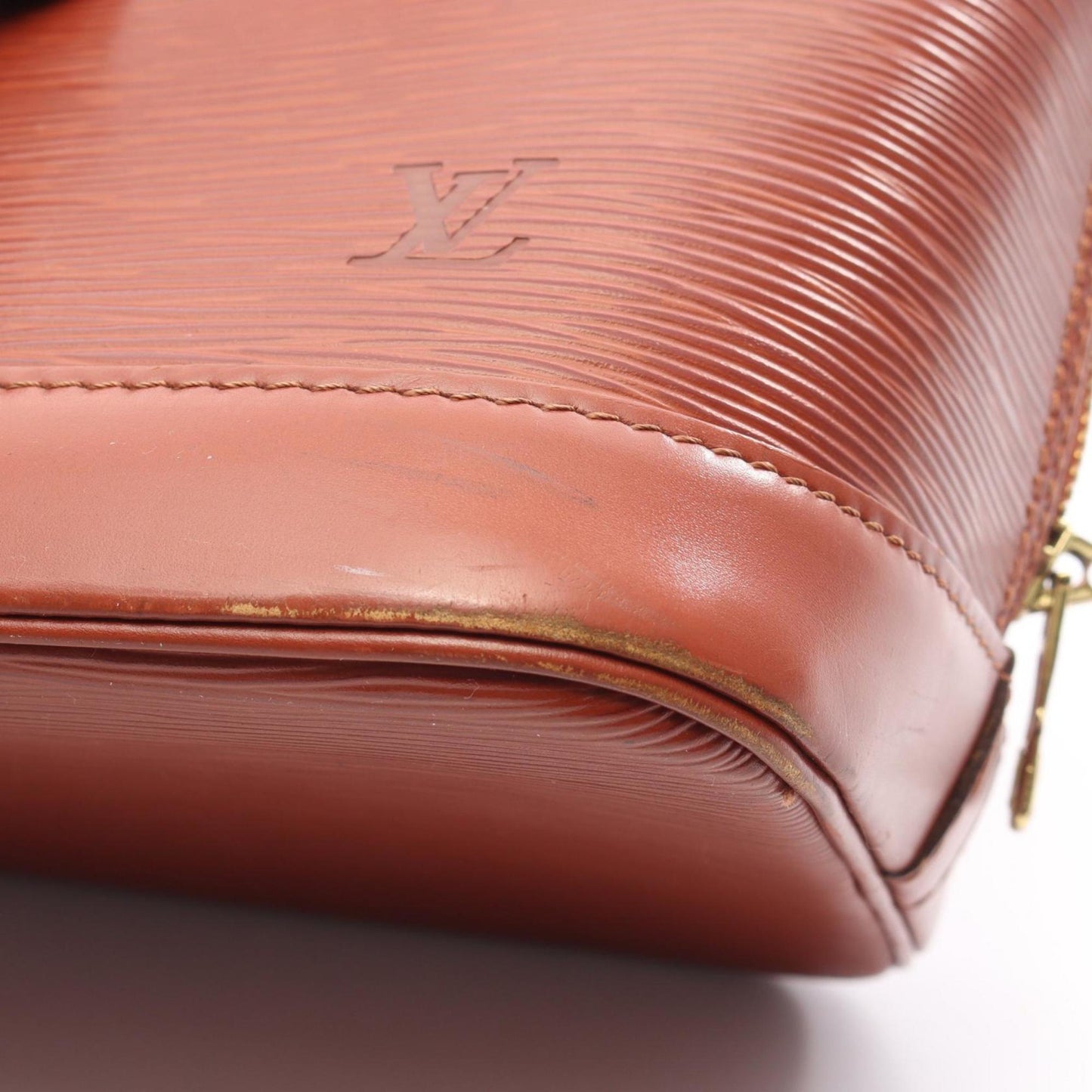Louis Vuitton Alma Epi Kenya Brown Leather Handbag
