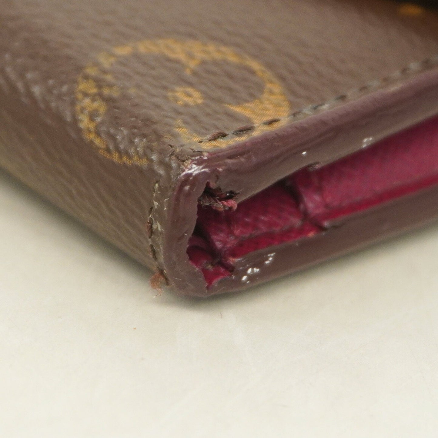 Louis Vuitton Monogram Portefeuille Zoe Tri-Fold Wallet M62932 Brown Fuchsia