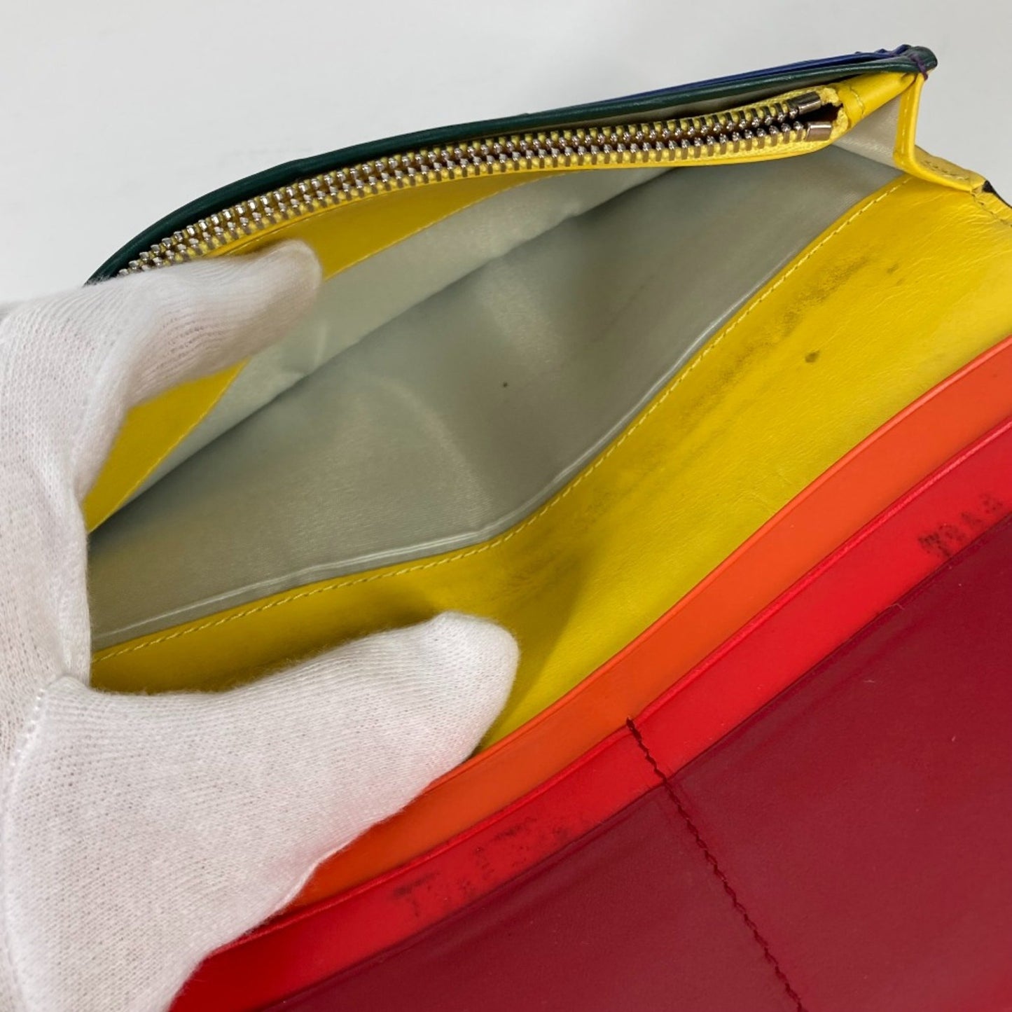 Loewe Long Wallet Rainbow Two Fold Long Wallet Black Multicolore