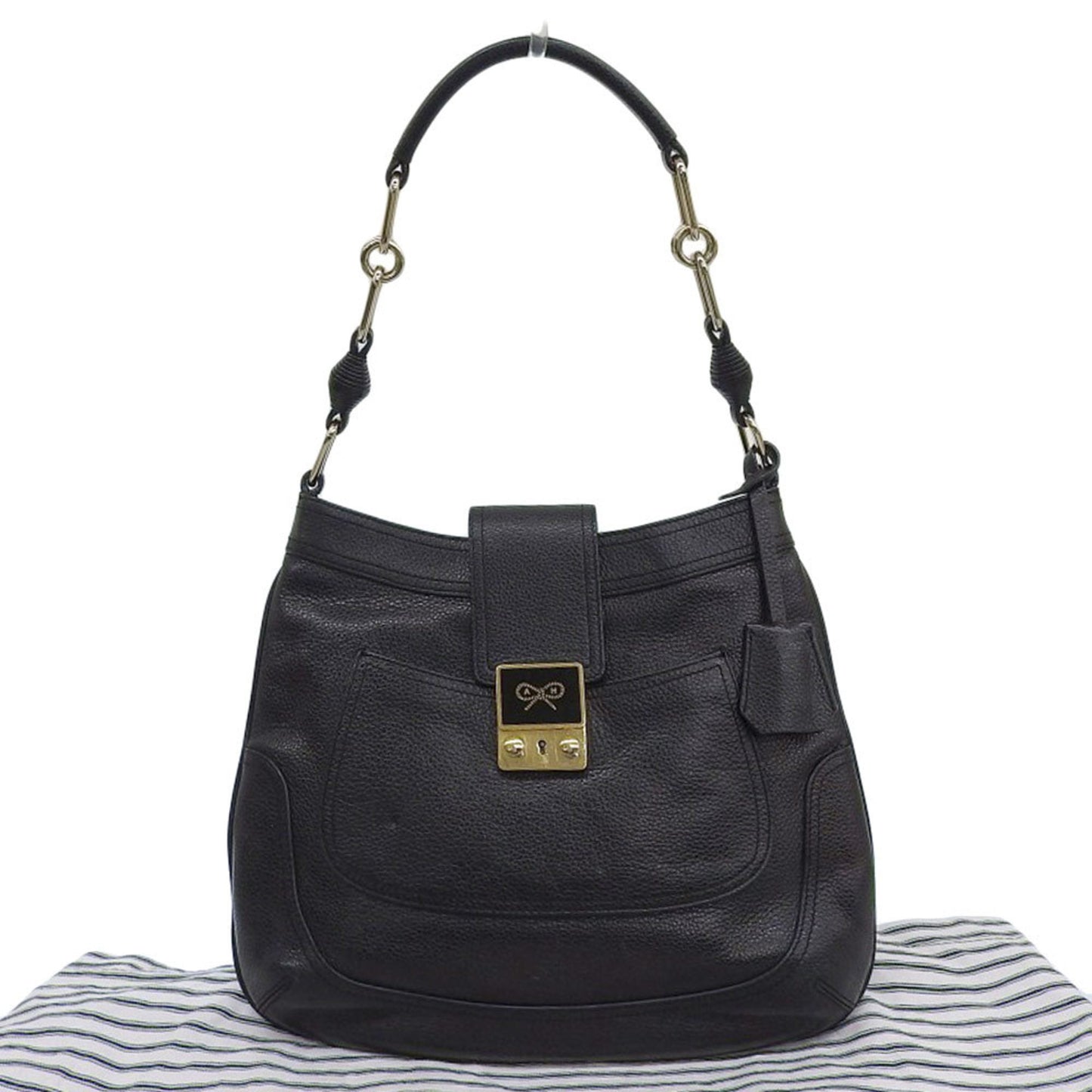 Anya Hindmarch Ribbon Bag Leather Black