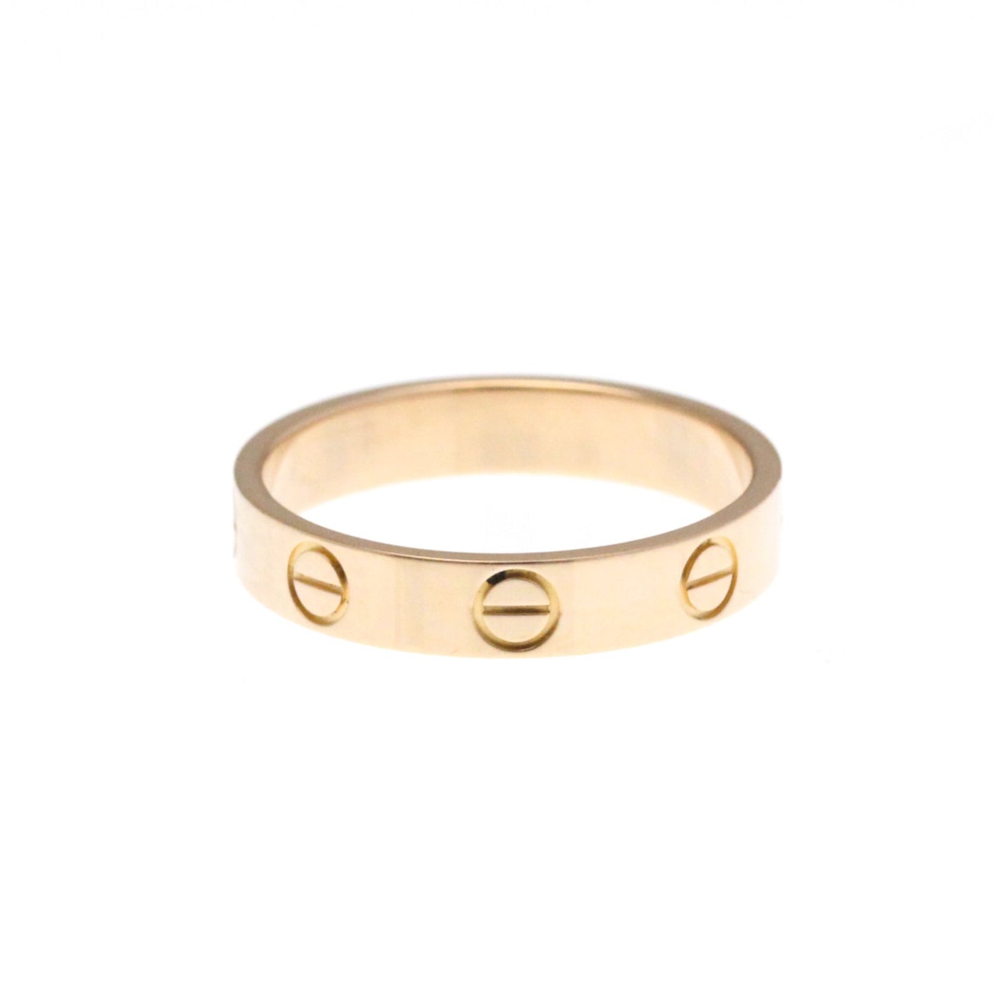 Cartier Mini Love Ring Pink Gold (18K) Fashion No Stone Band Ring Pink Gold