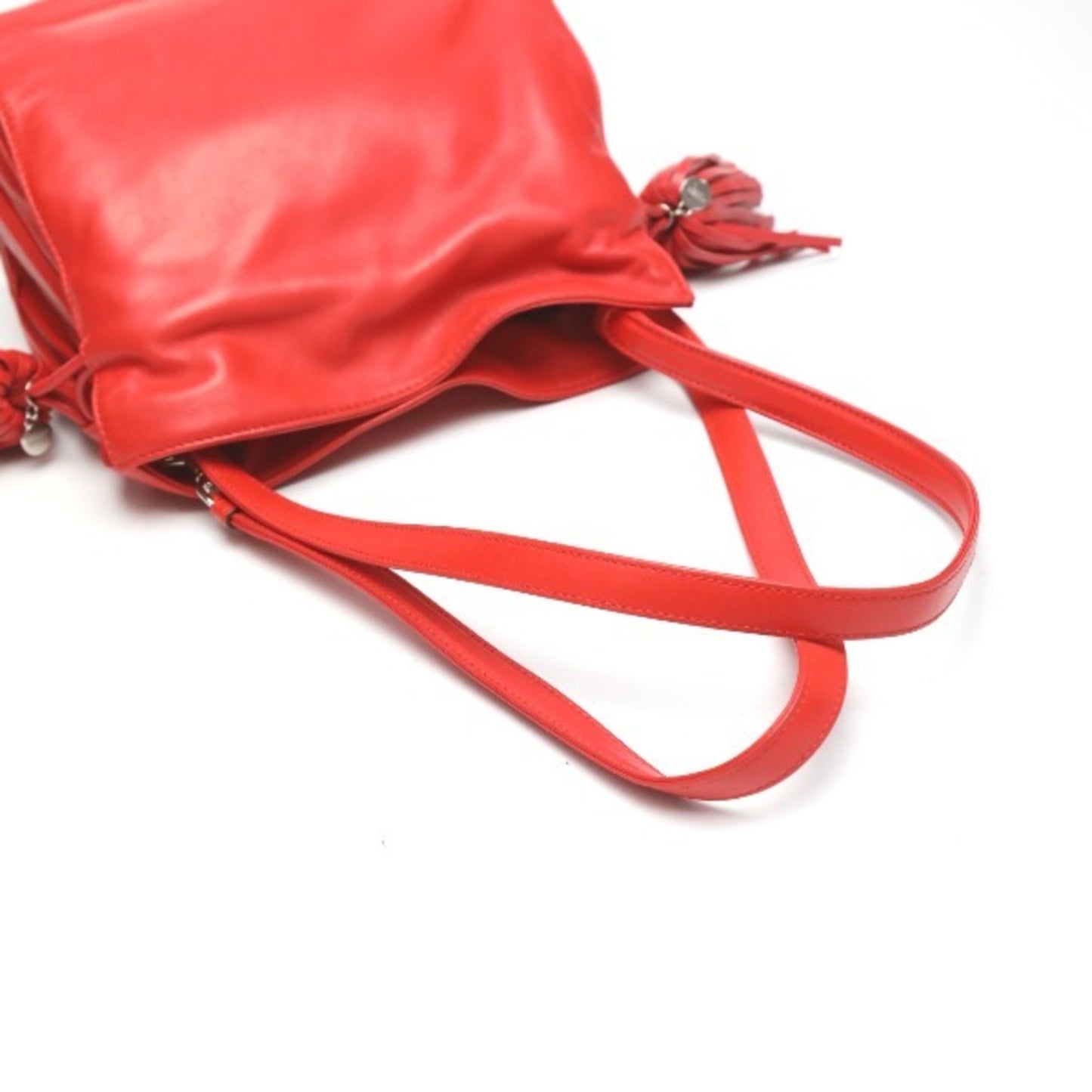 Loewe Tassel Leather 2Way 380 82 E17 Red Shoulder Bag