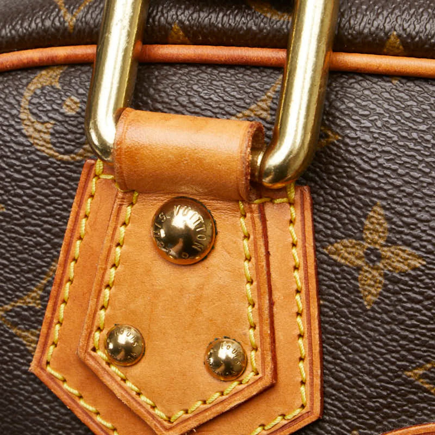 Louis Vuitton Monogram Manhattan Gm Handbag/Boston Bag M40025 Brown Leather