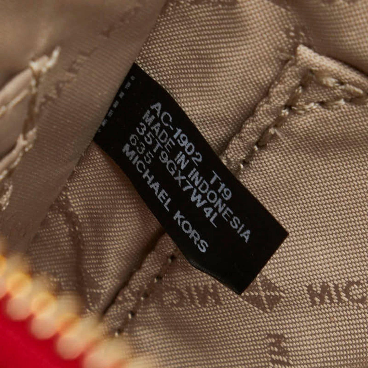 Michael Kors Butterfly Motif Clutch Bag/Second Bag Red Leather