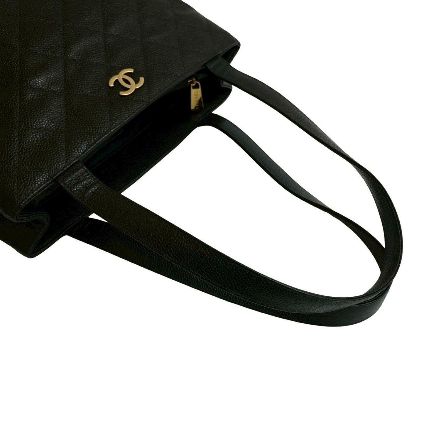 Chanel Matelasse Coco Mark Caviar Skin Tote Bag