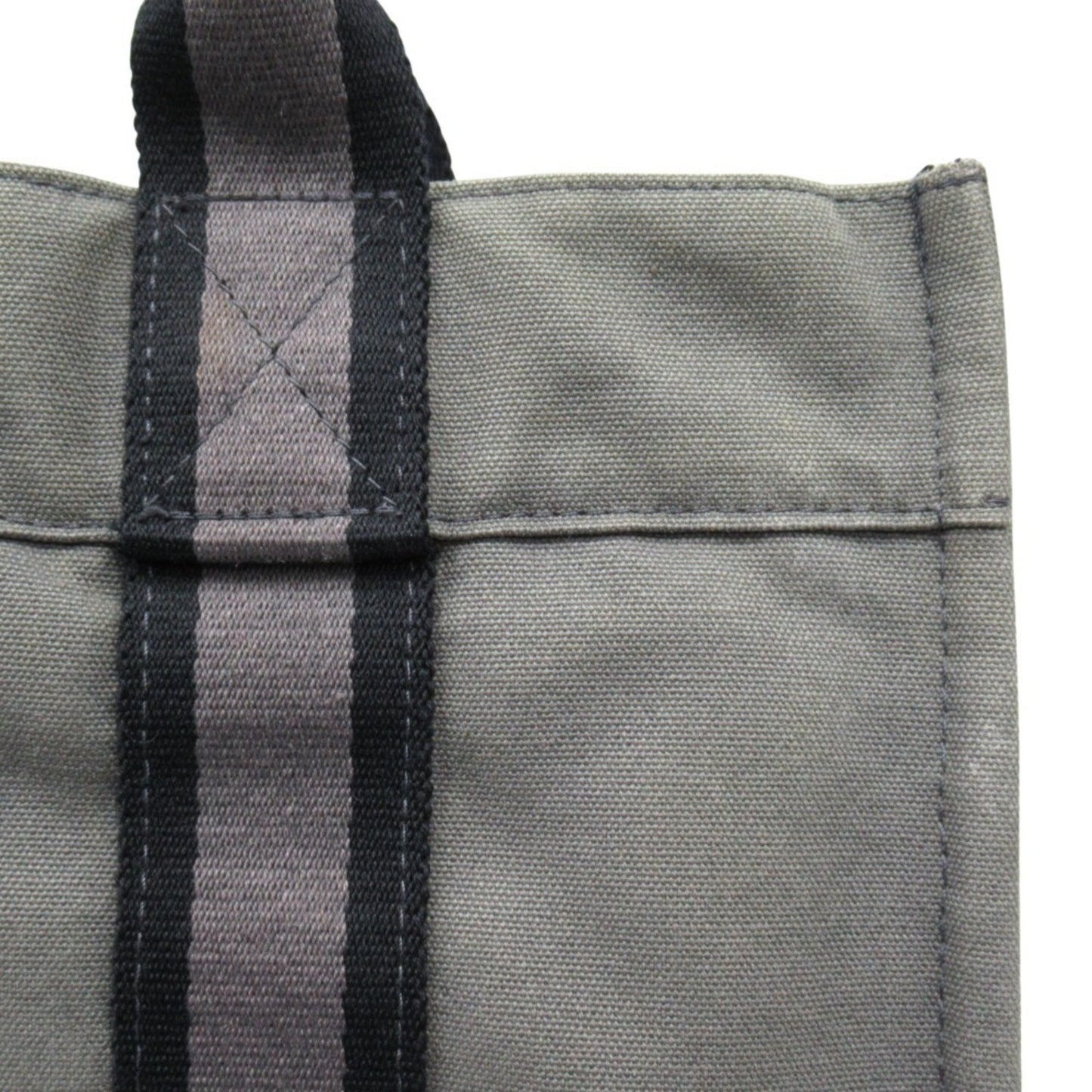 Hermes Hermes Bag Foult Pm Canvas Tote Hand Grey