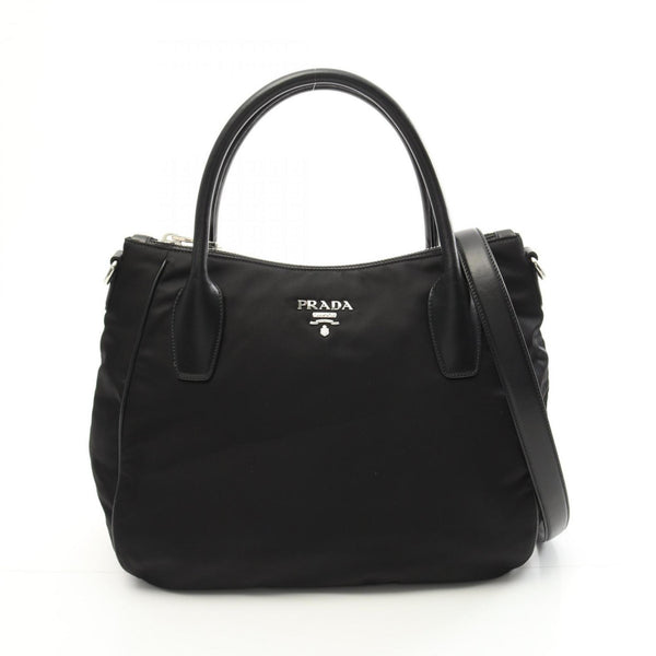 Prada Tessuto + Soft Calf Tote Bag Nylon Leather