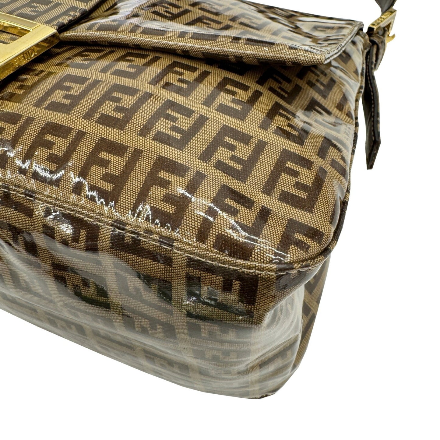 Fendi Mamma Bucket Zucchino Patent 2262/26325/018 Shoulder Bag