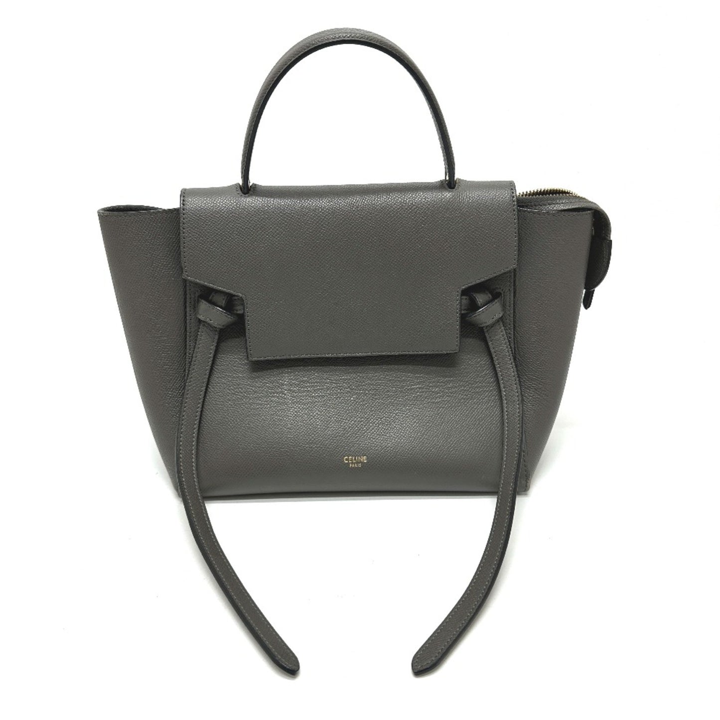 Celine 189153 Logo 2Way Shoulder Bag Hand Bag Gray