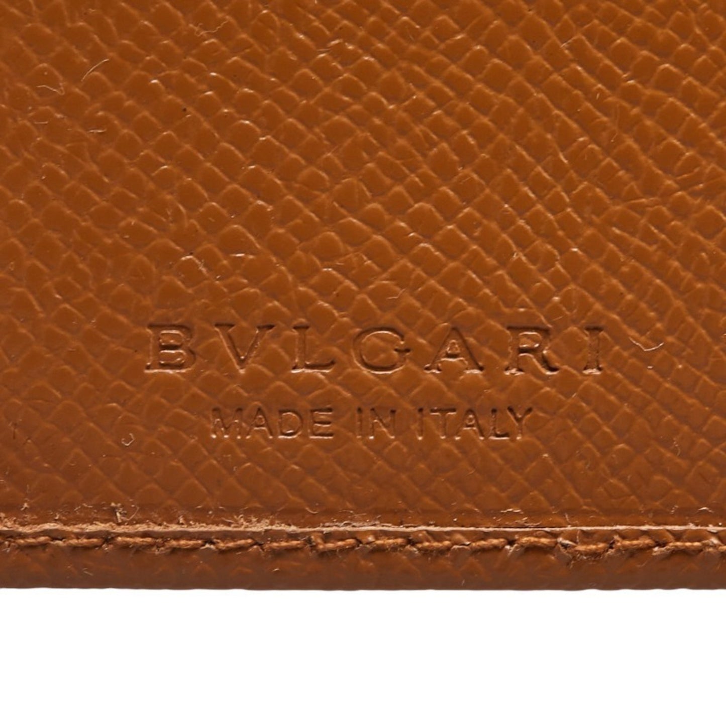 Bvlgari Long 6-Ring Key Case Brown Leather