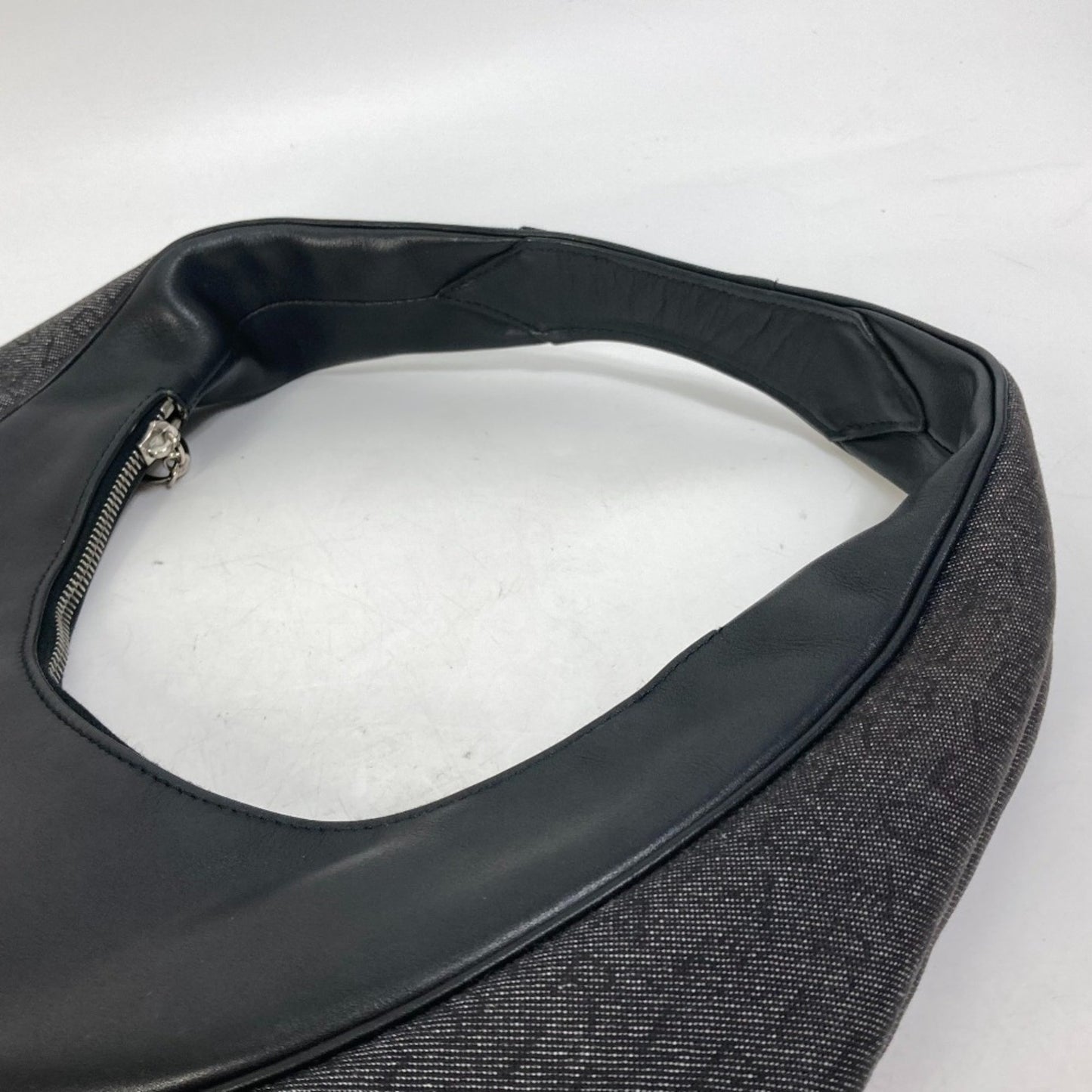 Bvlgari Bvlgari Denim Mania Ascot Shoulder Bag Canvas Leather