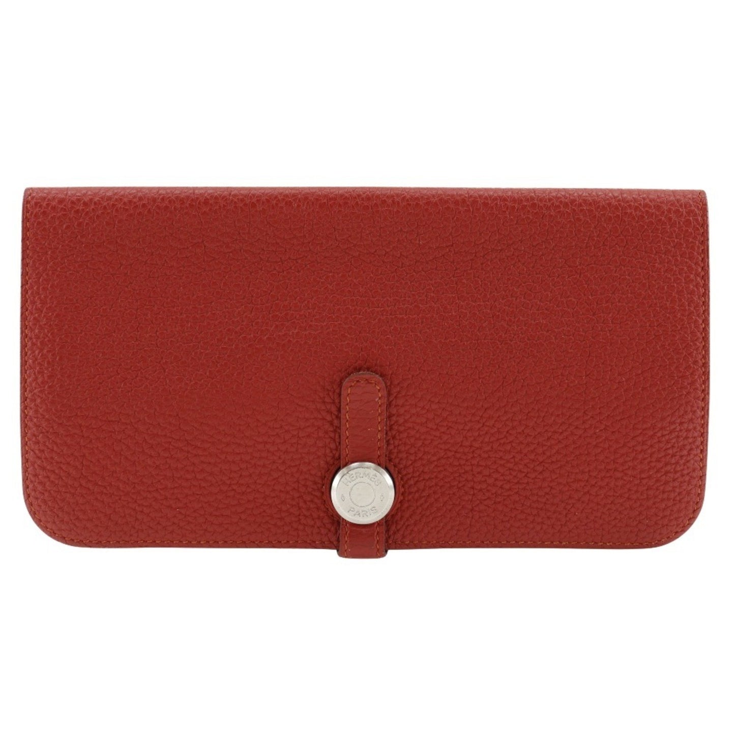 Hermes Hermes Dogon Long Wallet Togo 2014 Red ?R Belt Clasp