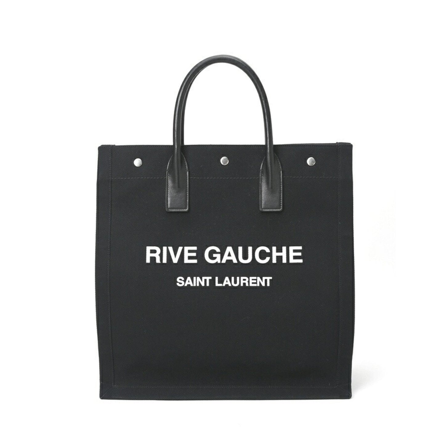 Saint Laurent Saint Laurent Rive Gauche Tote Bag 632539 Canvas Black S-157033