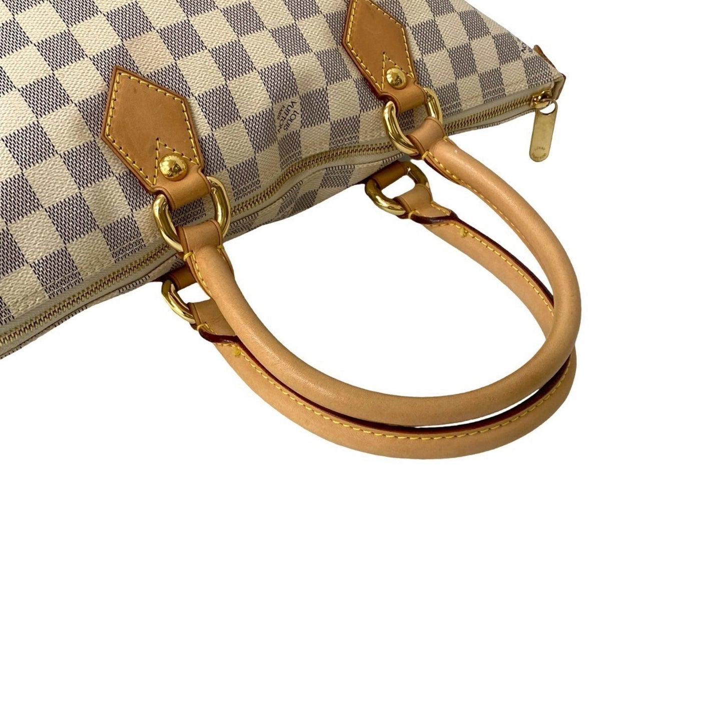 Louis Vuitton Saleya Pm Damier Azur Leather Tote Bag