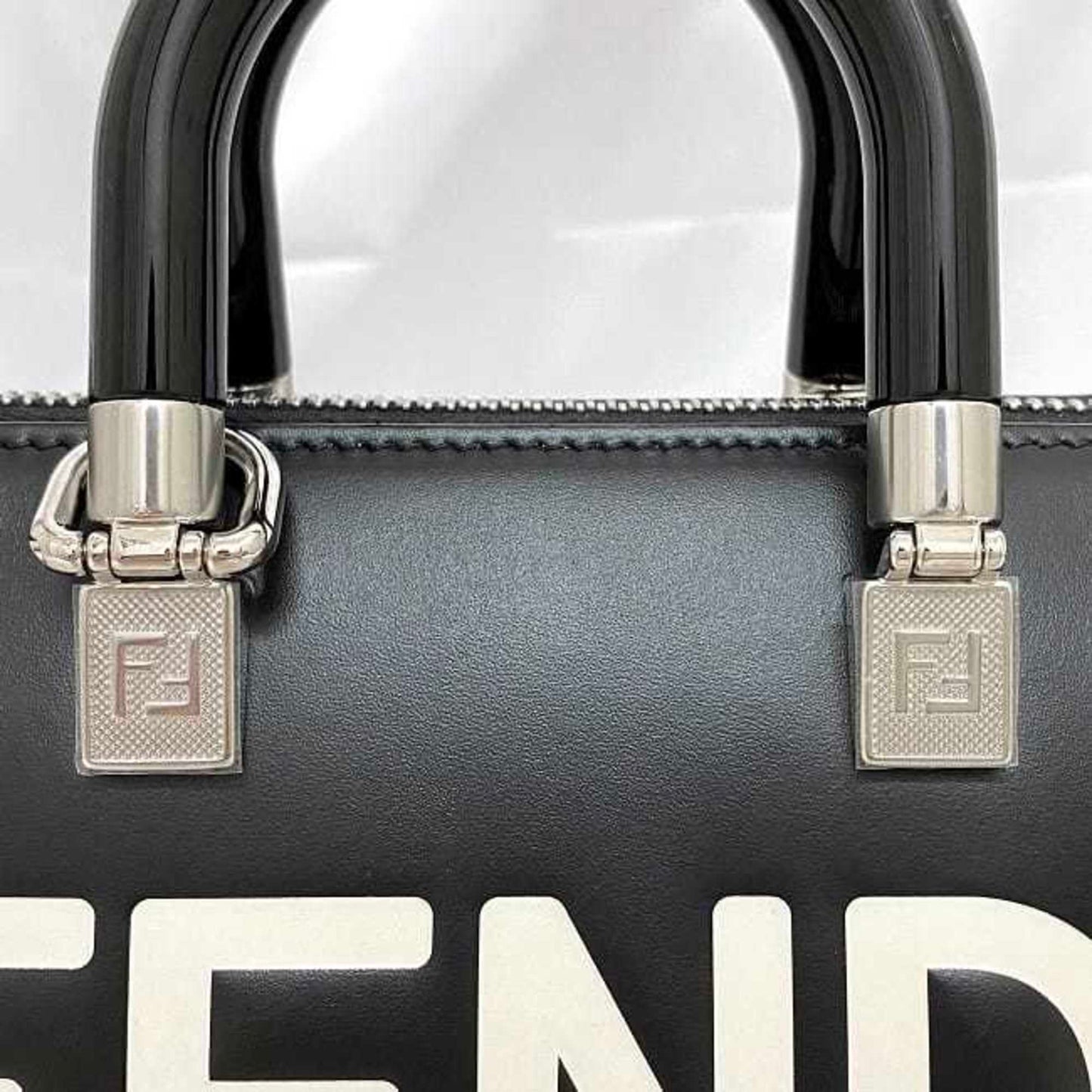 Fendi Boston Bag By The Way F-21249 Black 8Bs067 Leather Fendi
