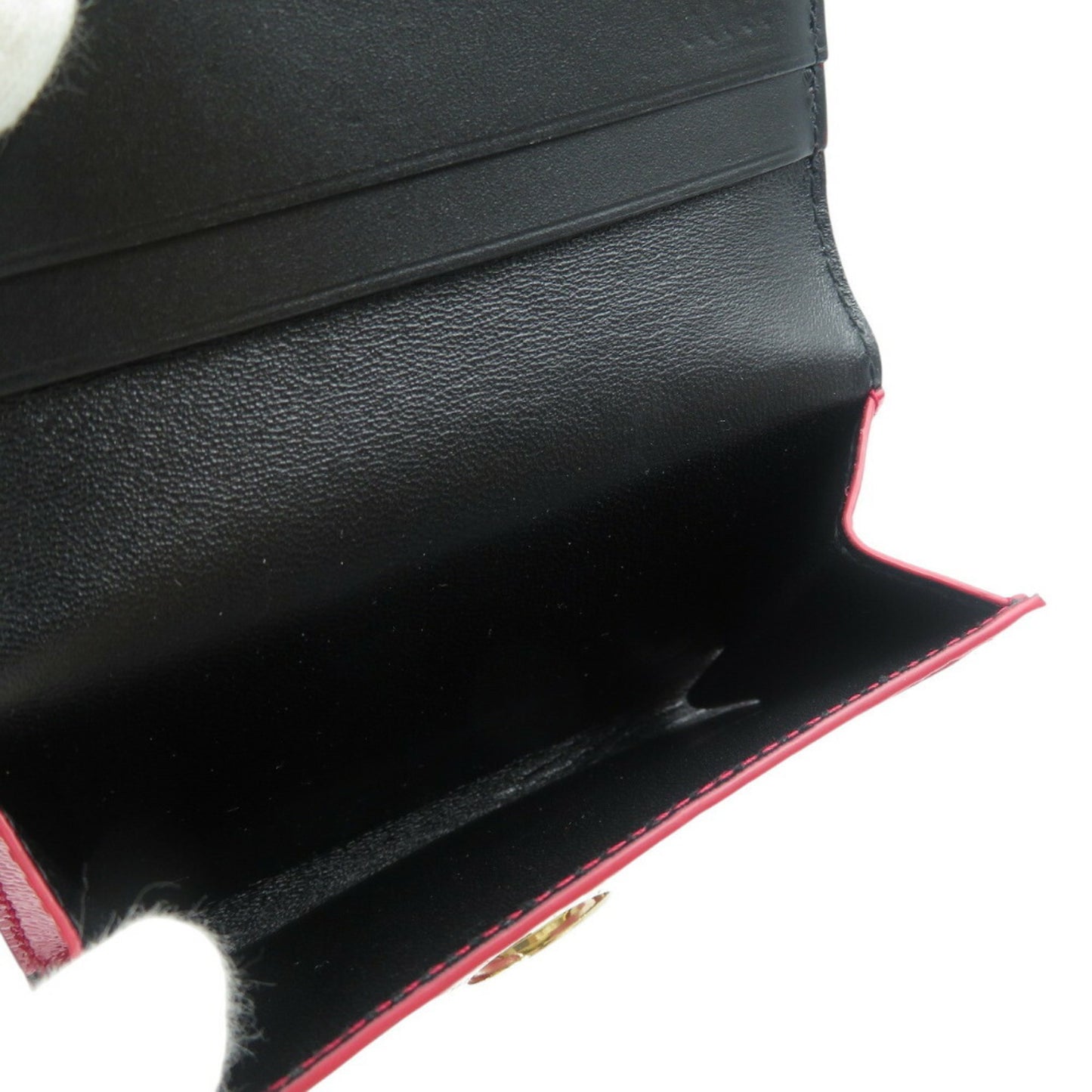 Bvlgari Leather Red Clip Card Case Business Holder 1015Bvlgari