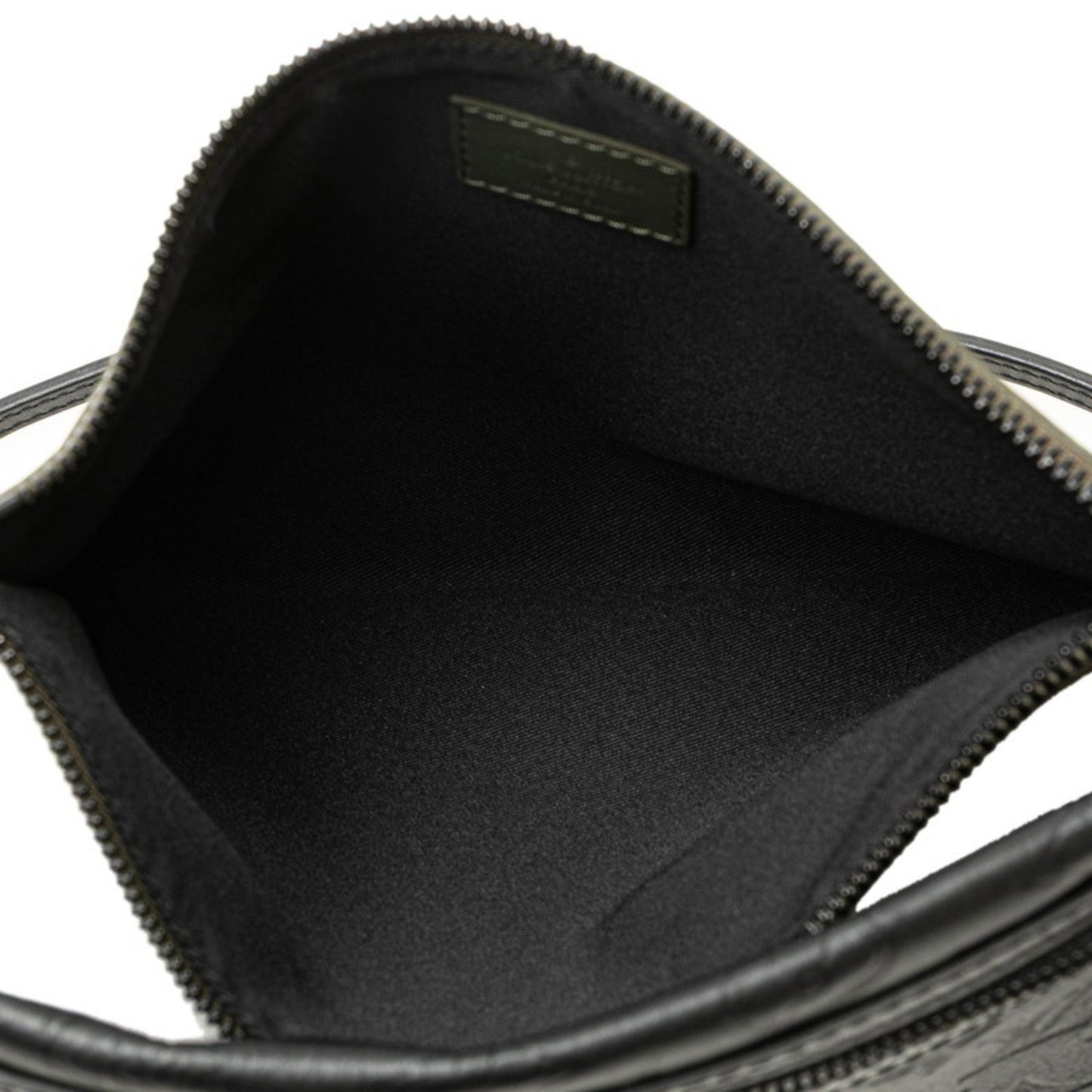 Louis Vuitton Monogram Shadow Flat Messenger Pouch Clutch/Shoulder Bag M44635 Black/Khaki Leather